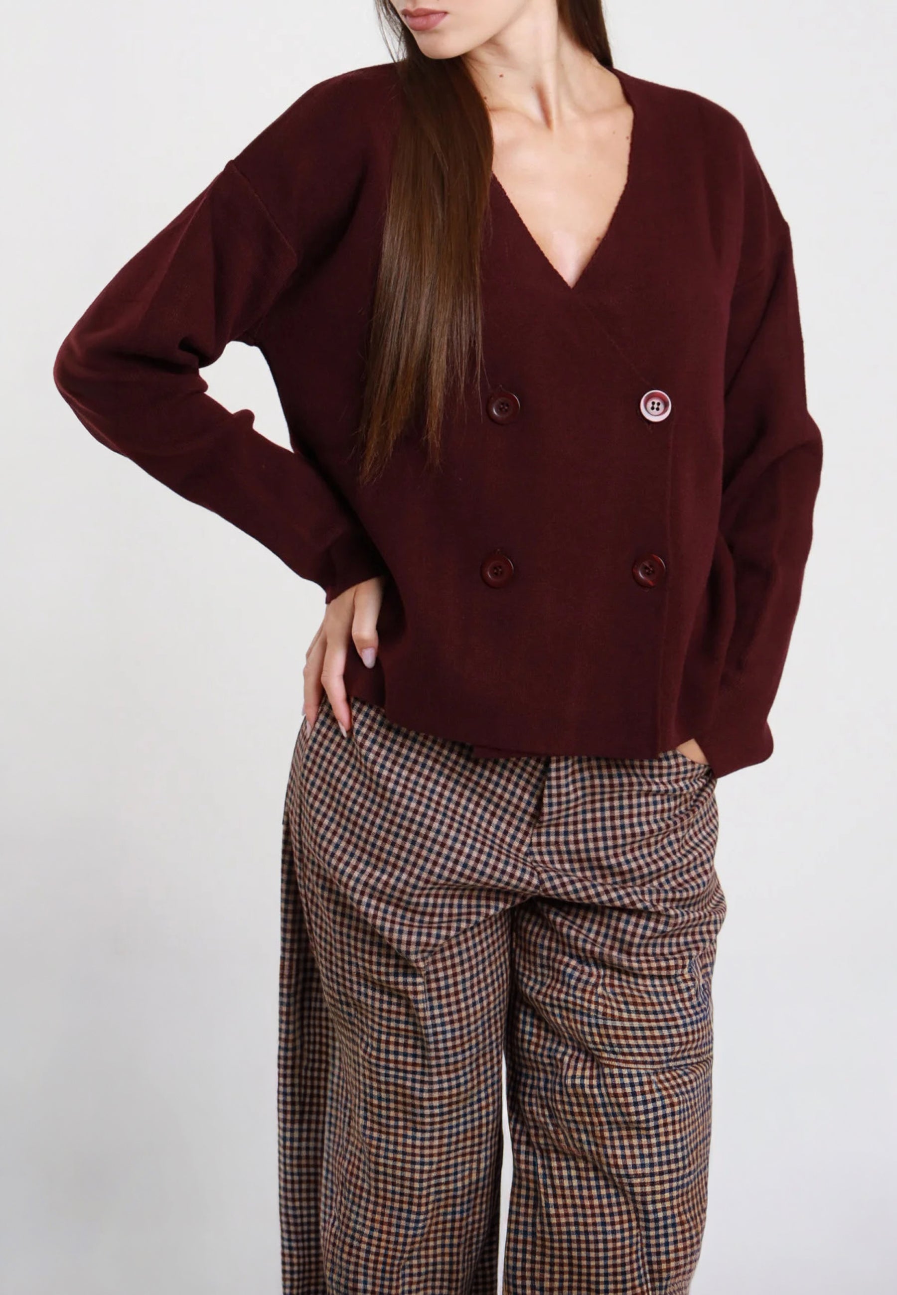 SUSY MIX Cardigan Donna a Scatoletta Viscosa Pesante AI51168
