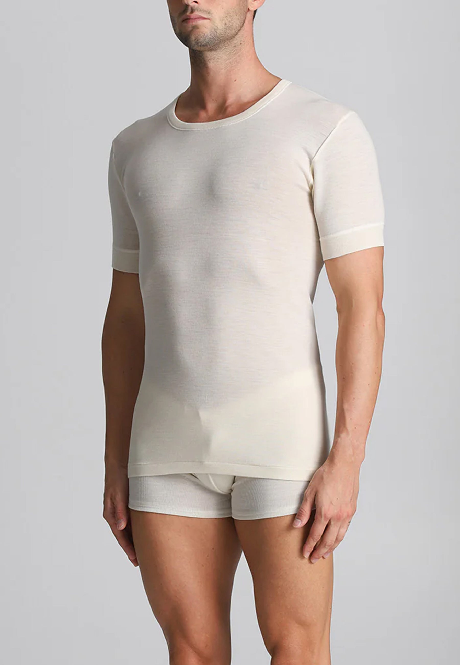 OFFERTA 3 PEZZI ALPINA 200 ANL017 T-Shirt Uomo Mezza Manica 100% Lana