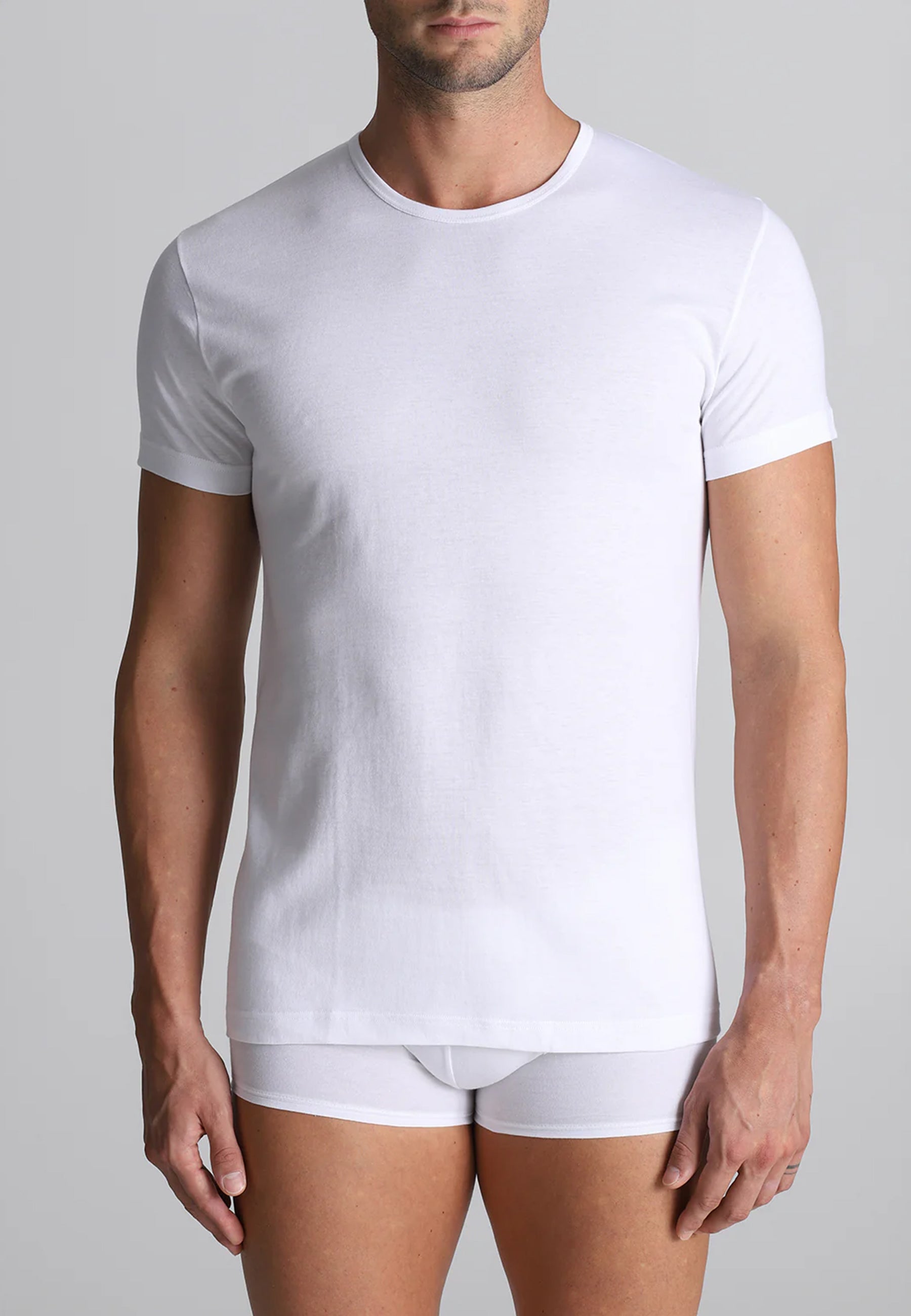 OFFERTA 3 PEZZI ALPINA 720 ANM077 T-Shirt Scollo V Uomo Mezza Manica 100% Cotone