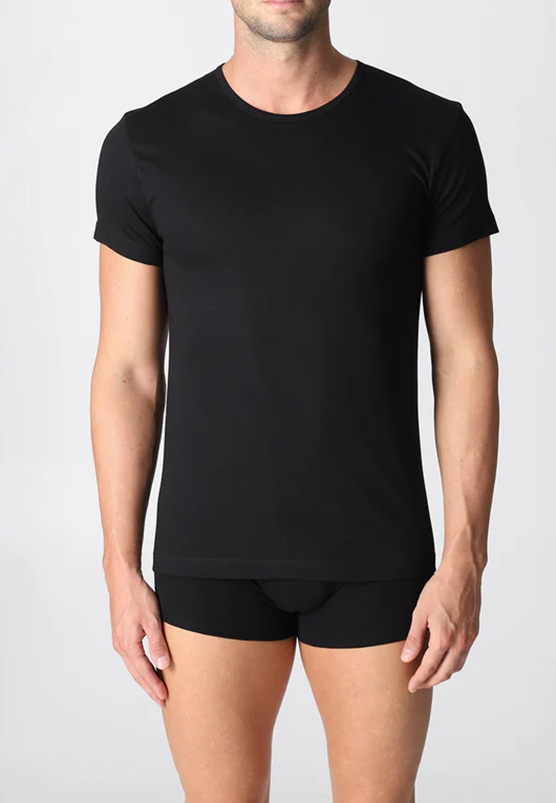 OFFERTA 3 PEZZI ALPINA 720 ANM077 T-Shirt Scollo V Uomo Mezza Manica 100% Cotone