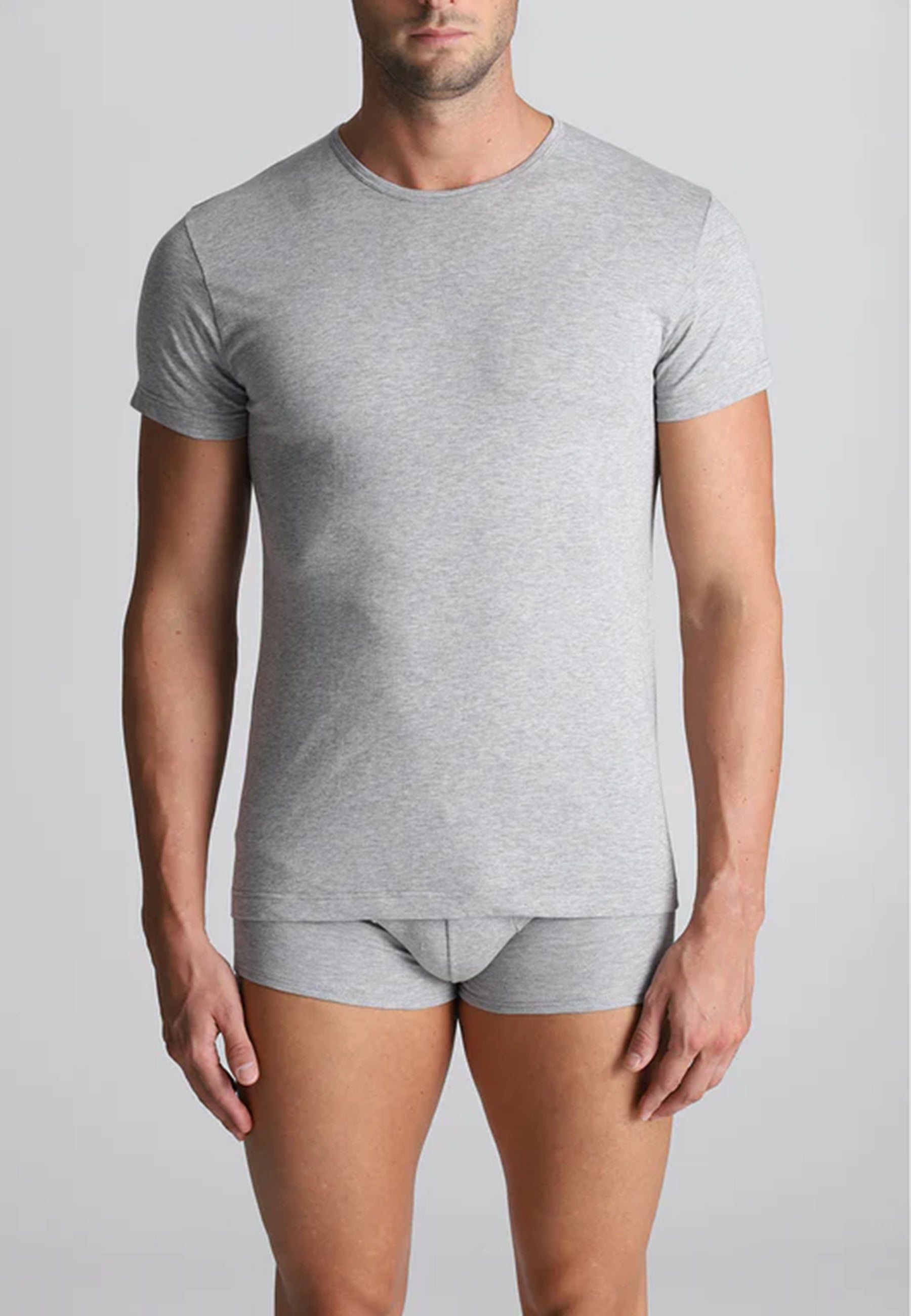 OFFERTA 3 PEZZI ALPINA 720 ANM077 T-Shirt Scollo V Uomo Mezza Manica 100% Cotone