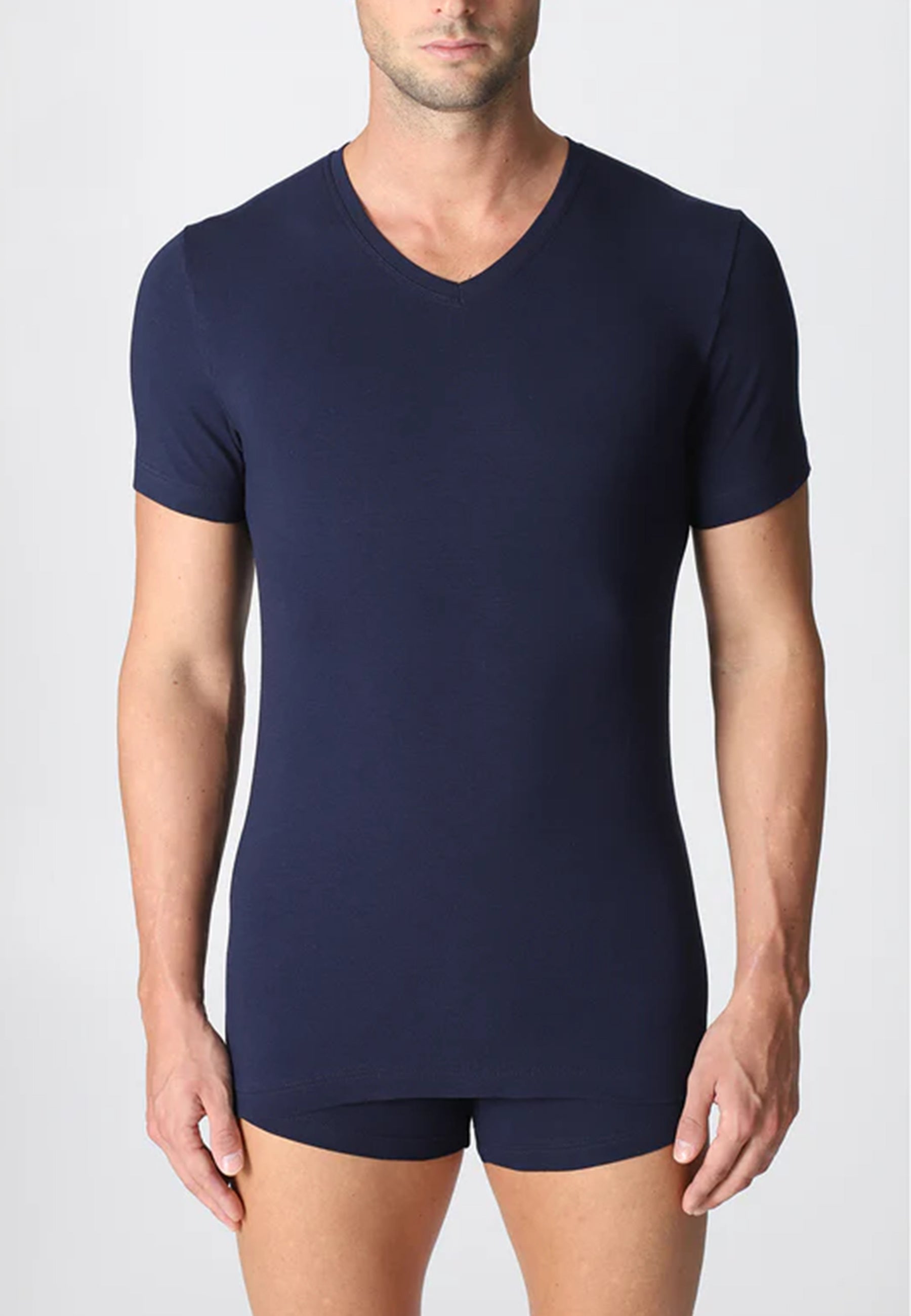 OFFERTA 3 PEZZI ALPINA 560 ANM083 T-Shirt Scollo V Uomo Mezza Manica Cotone Elasticizzato