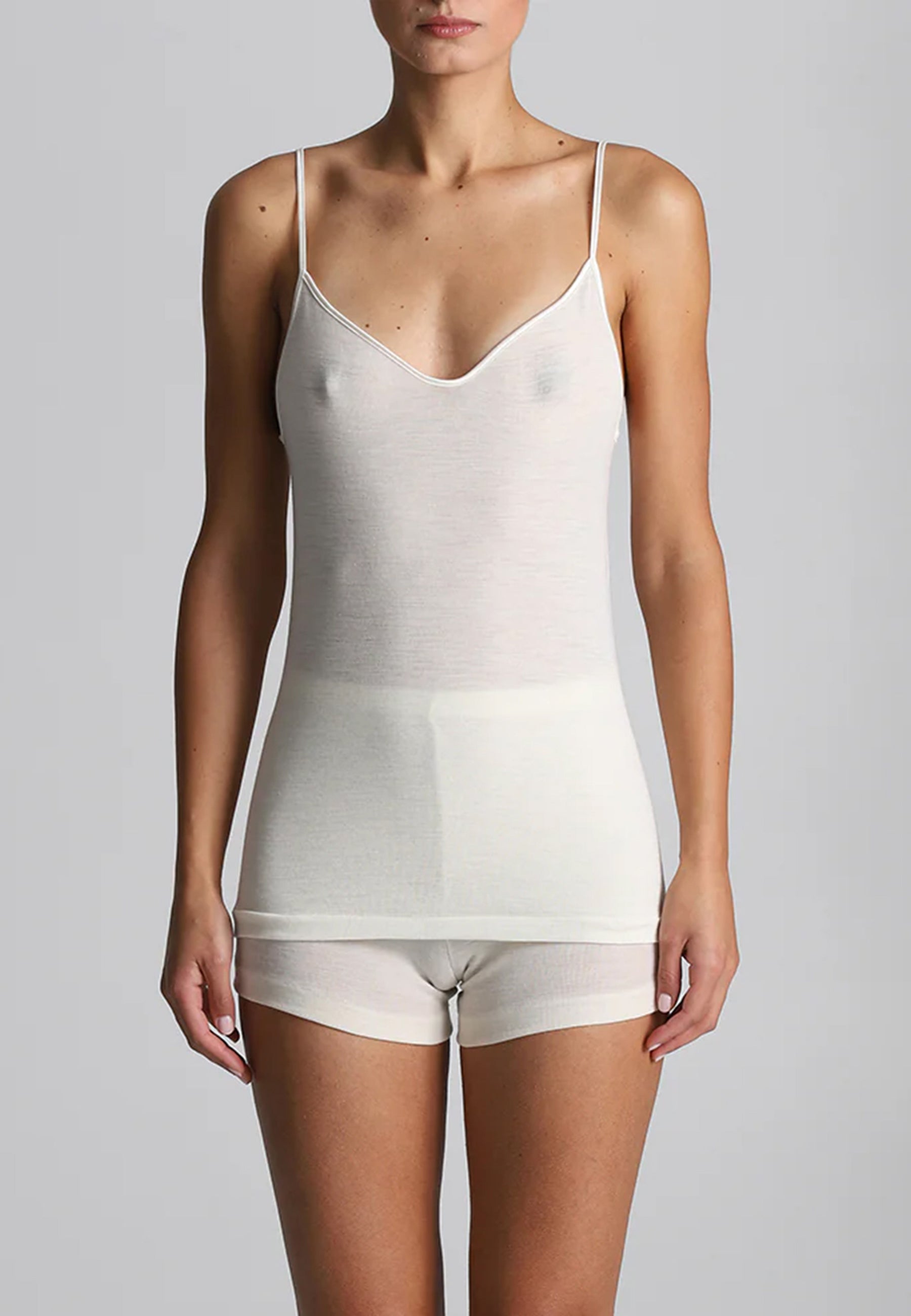 ALPINA 950 ARA013 Canottiera Donna Spalla Stretta Lana Seta