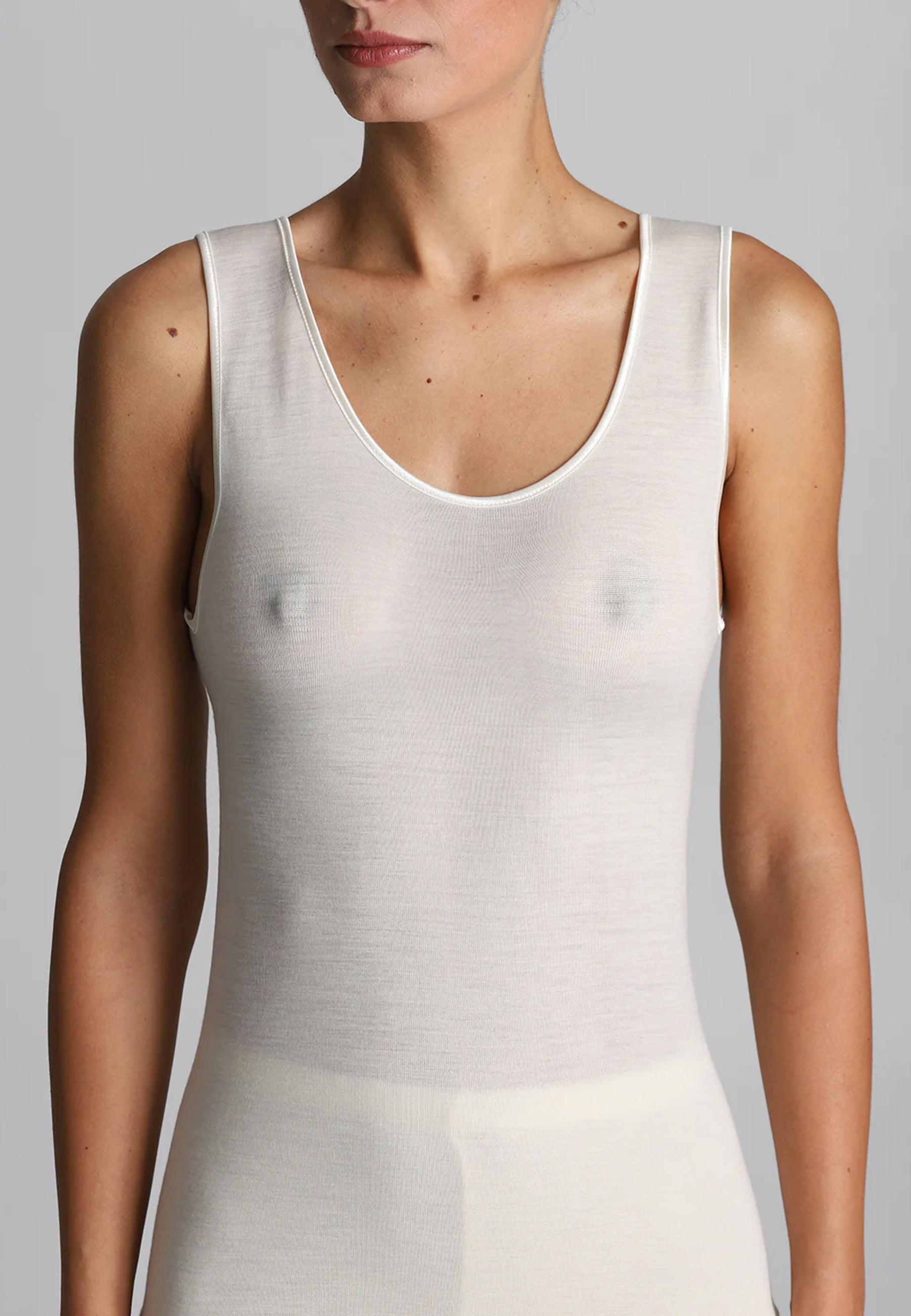 ALPINA 950 ARB013 Canottiera Donna Spalla Larga Lana Seta