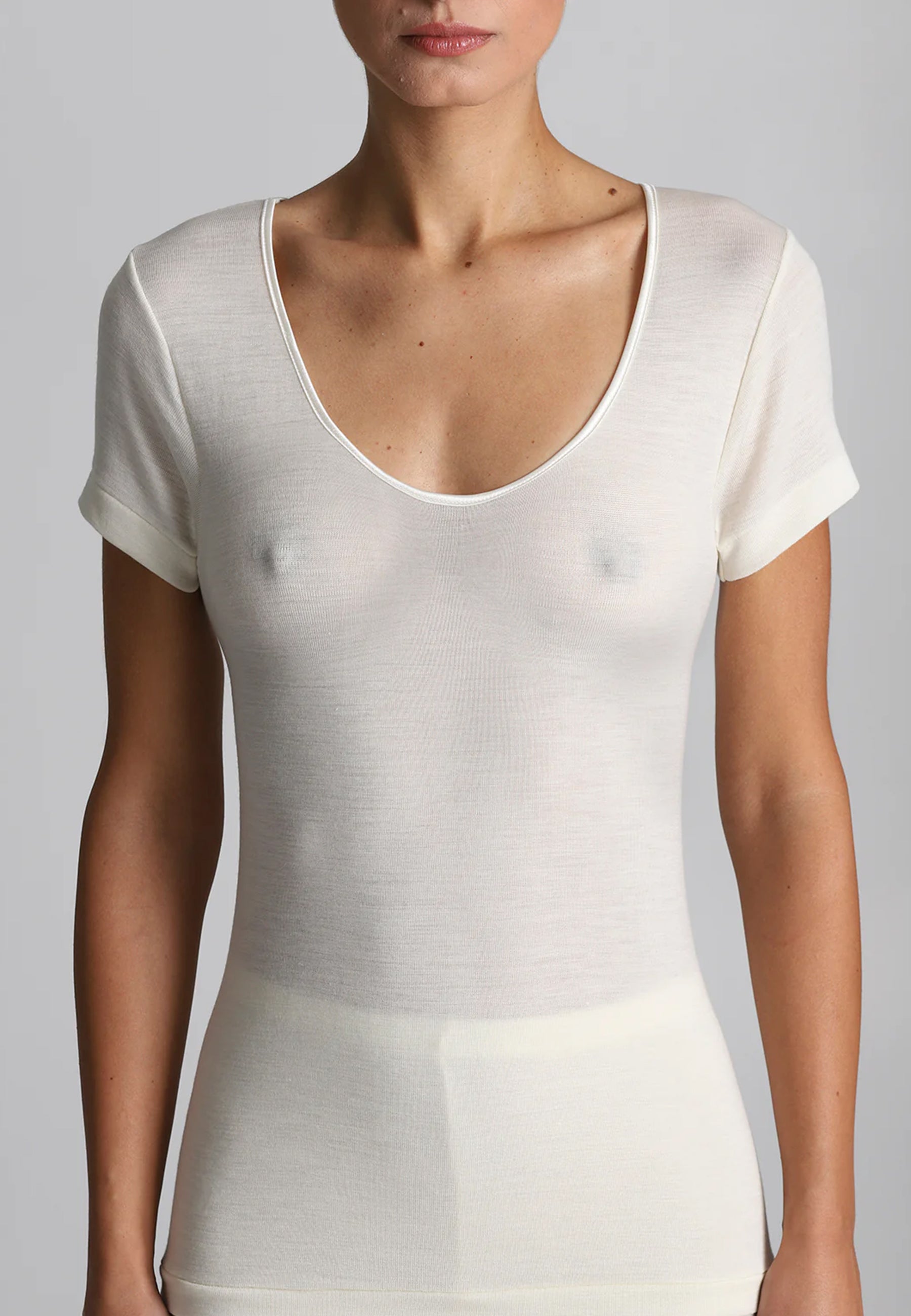 ALPINA 950 ARF013 Maglia Donna Mezza Manica Lana Seta