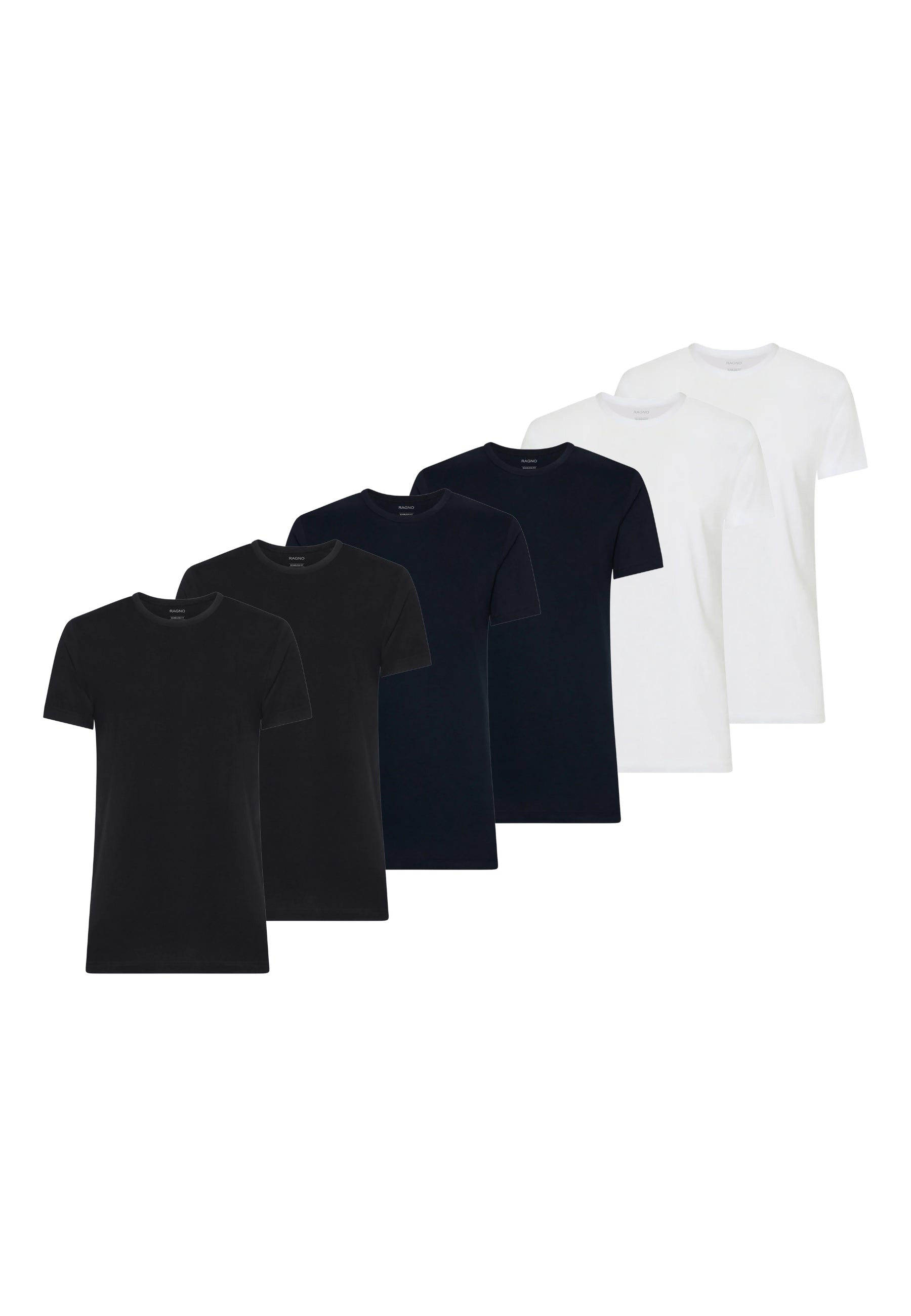 OFFERTA 6 PEZZI RAGNO 601417 Mezza Manica Girocollo Uomo 100% Cotone