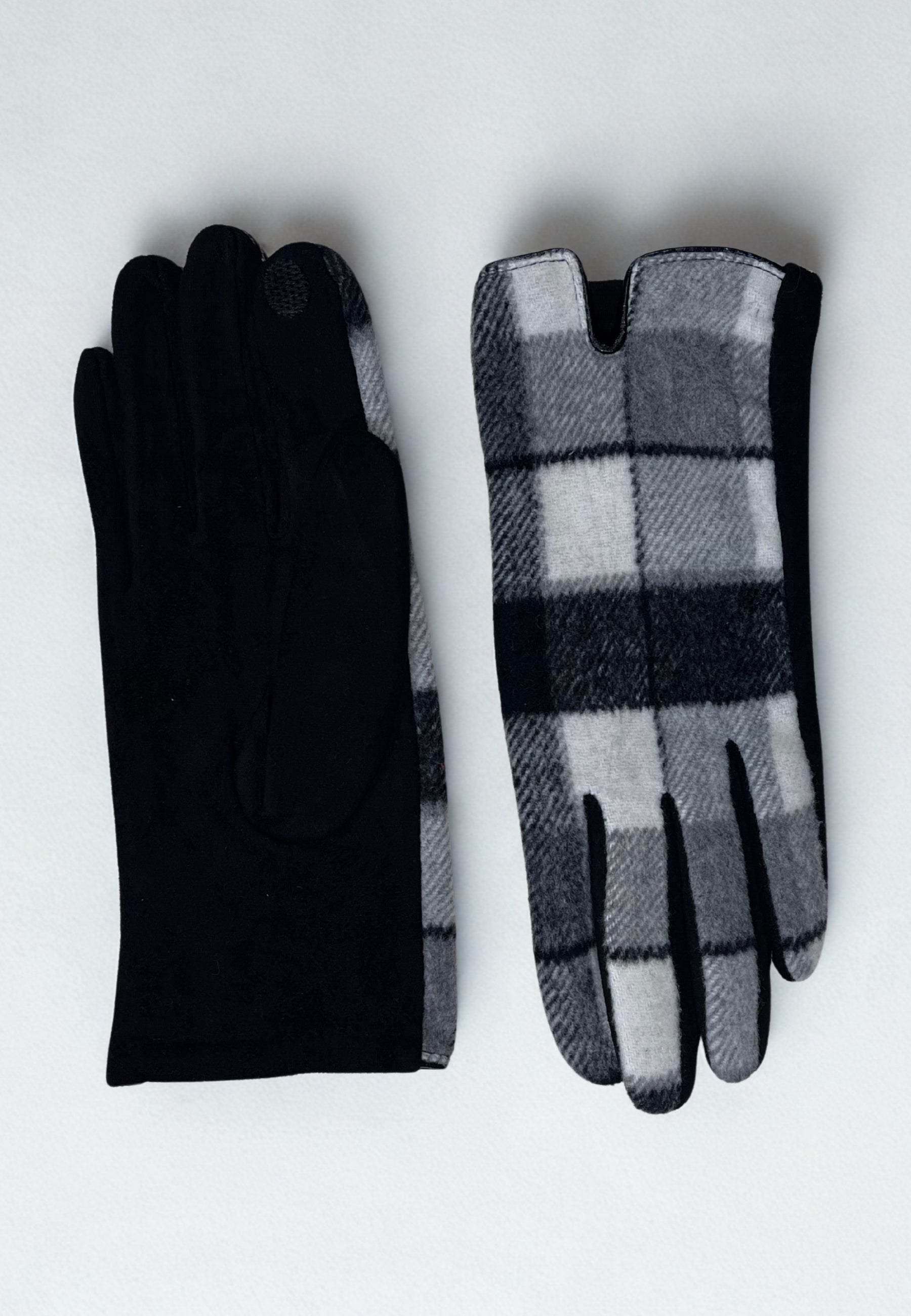 SUSY MIX Guantio Donna Doppiato Dorso in Maglia Fantasia Scozzese ART. 9242RE