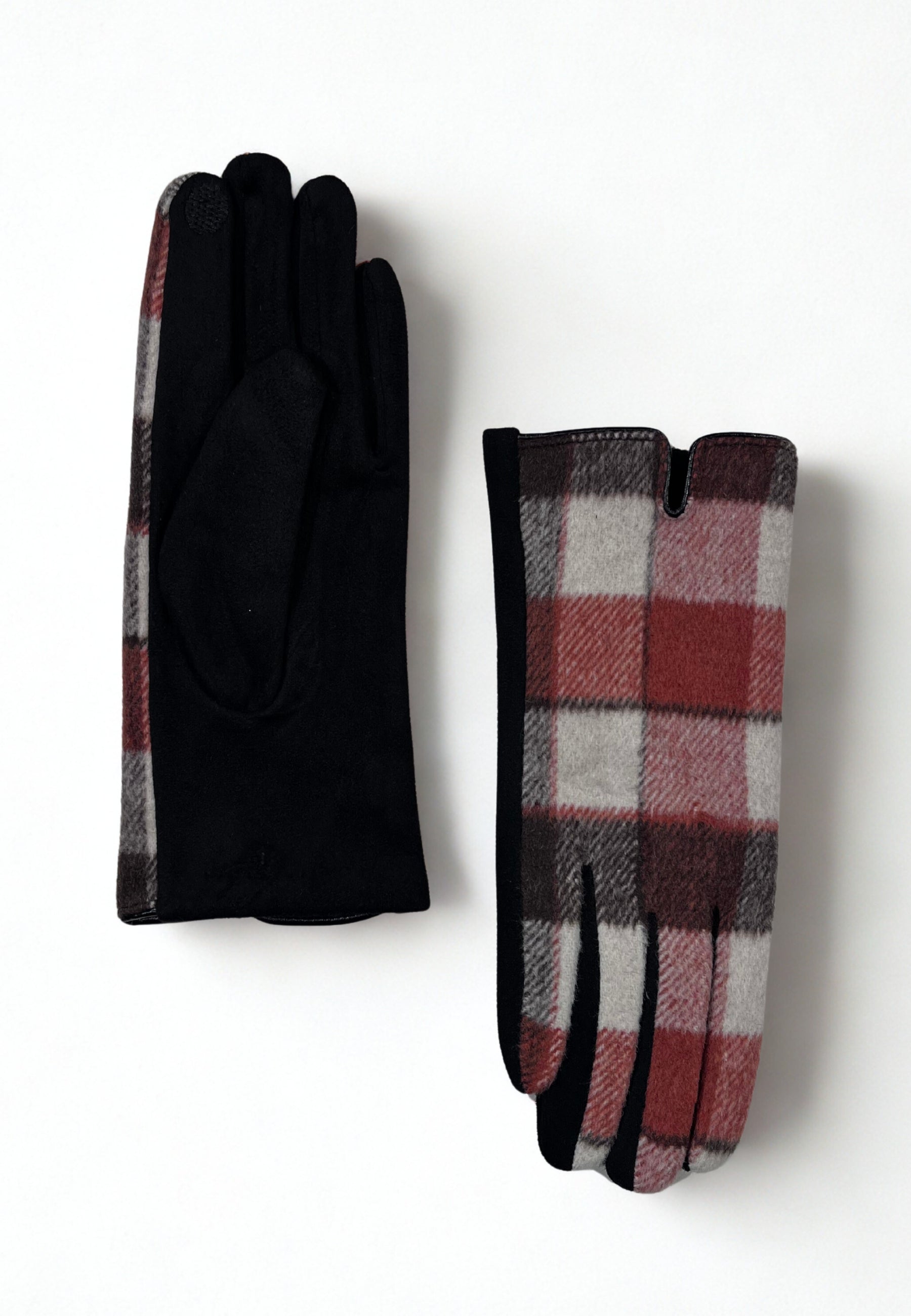 SUSY MIX Guantio Donna Doppiato Dorso in Maglia Fantasia Scozzese ART. 9242RE