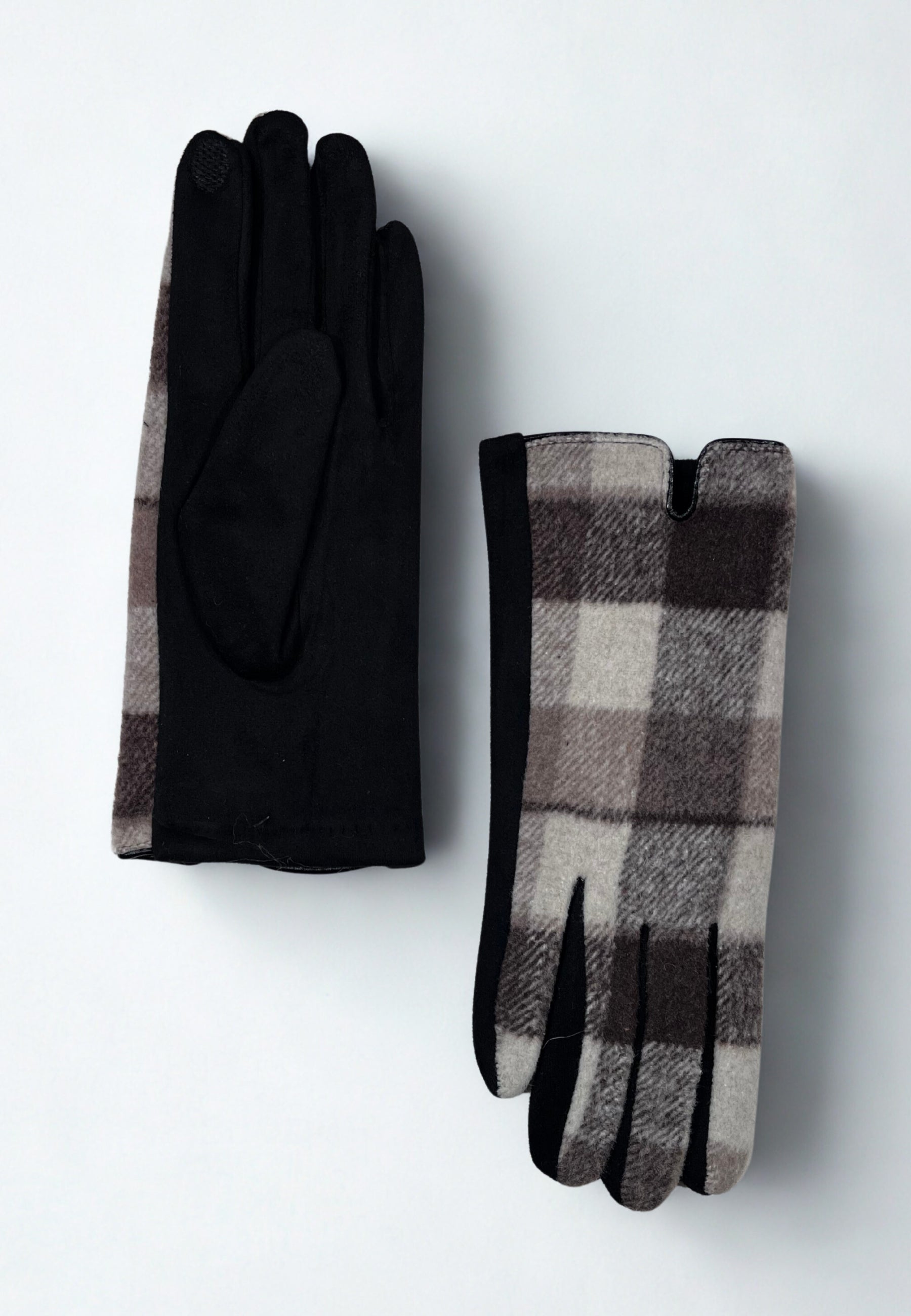 SUSY MIX Guantio Donna Doppiato Dorso in Maglia Fantasia Scozzese ART. 9242RE