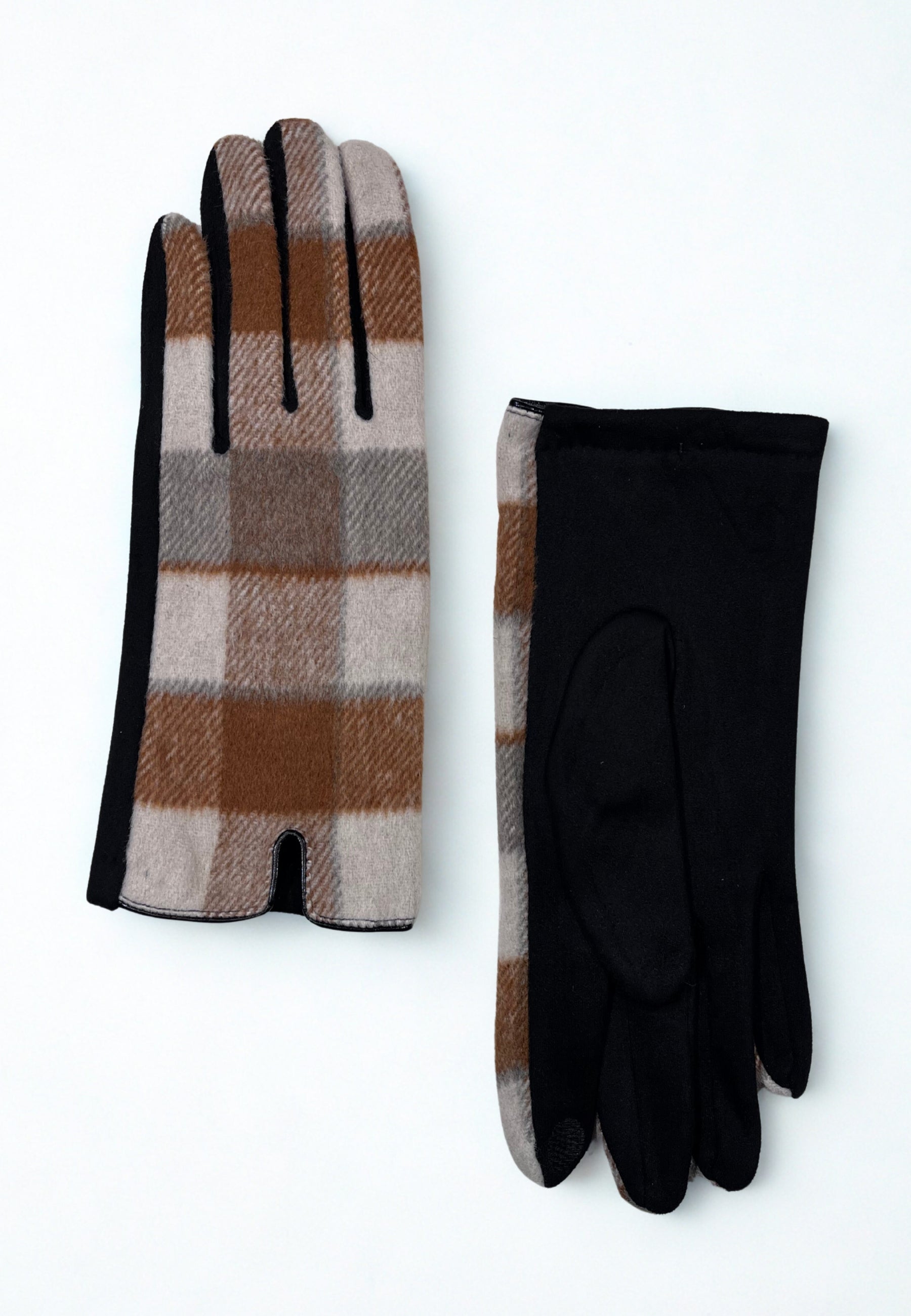 SUSY MIX Guantio Donna Doppiato Dorso in Maglia Fantasia Scozzese ART. 9242RE