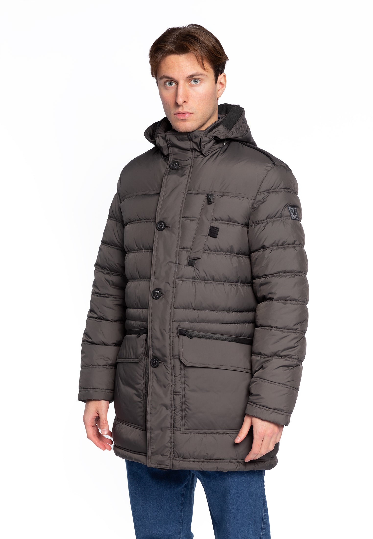 Giubbino lungo trapuntato della linea Air Series BUGATTI 476613-41032