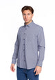 Camicia microfantasia geometrica in cotone BUGATTI 9350-48802