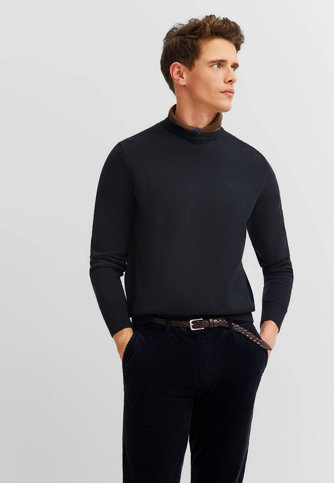 BUGATTI Maglia Uomo Manica Lunga Cotone Cachemire ART. 7400-85520D