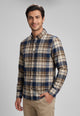 YES ZEE Camicia Uomo Lunga Flanella Invernale Fantasia Check C810OY00
