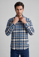 YES ZEE Camicia Uomo Lunga Flanella Invernale Fantasia Check C810OY00