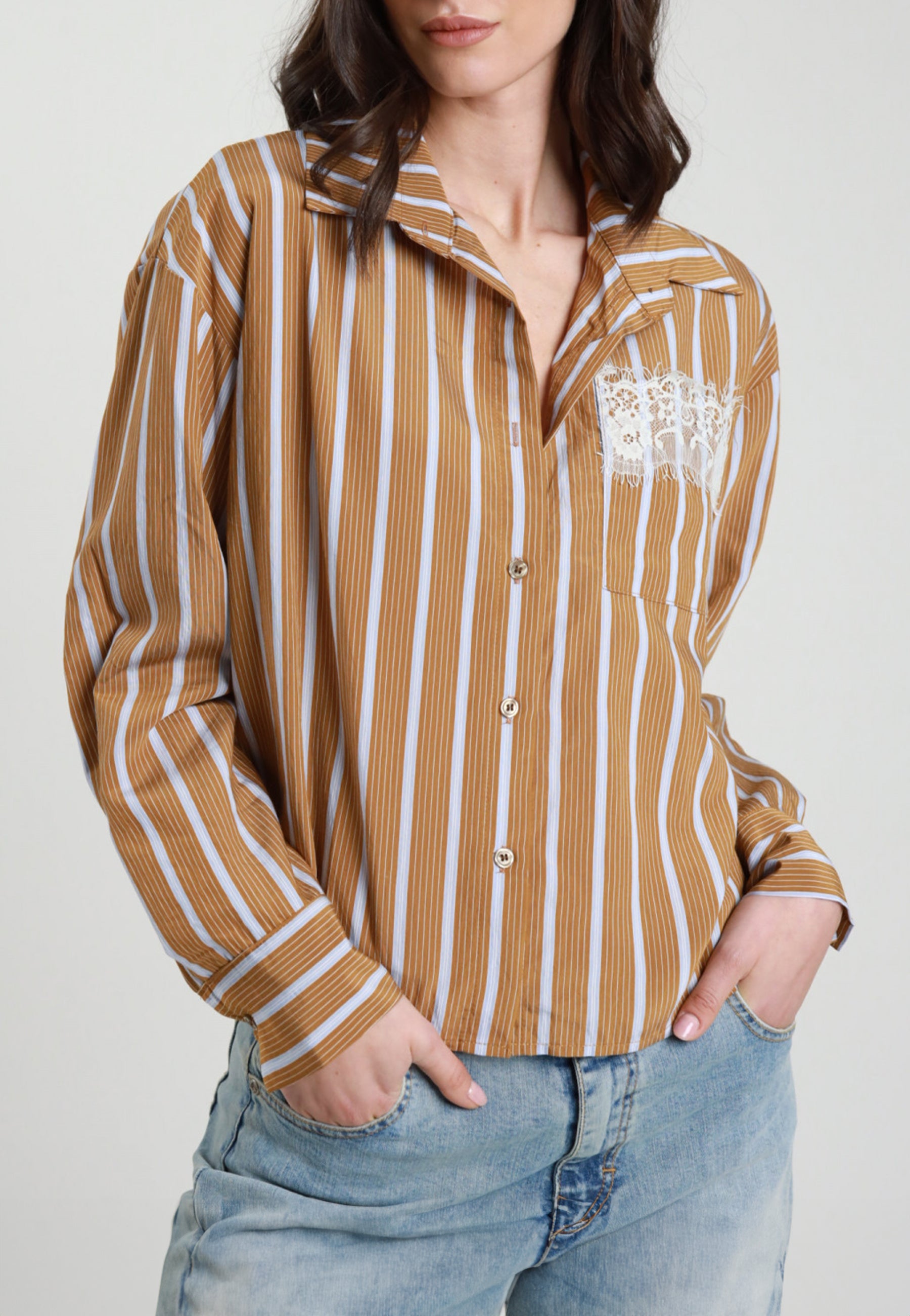 SUSY MIX Camicia Donna Viscosa Leggera Gessata C81667ARYA