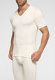 PEROFIL T-shirt M/M Scollo V Lana Seta Cotone