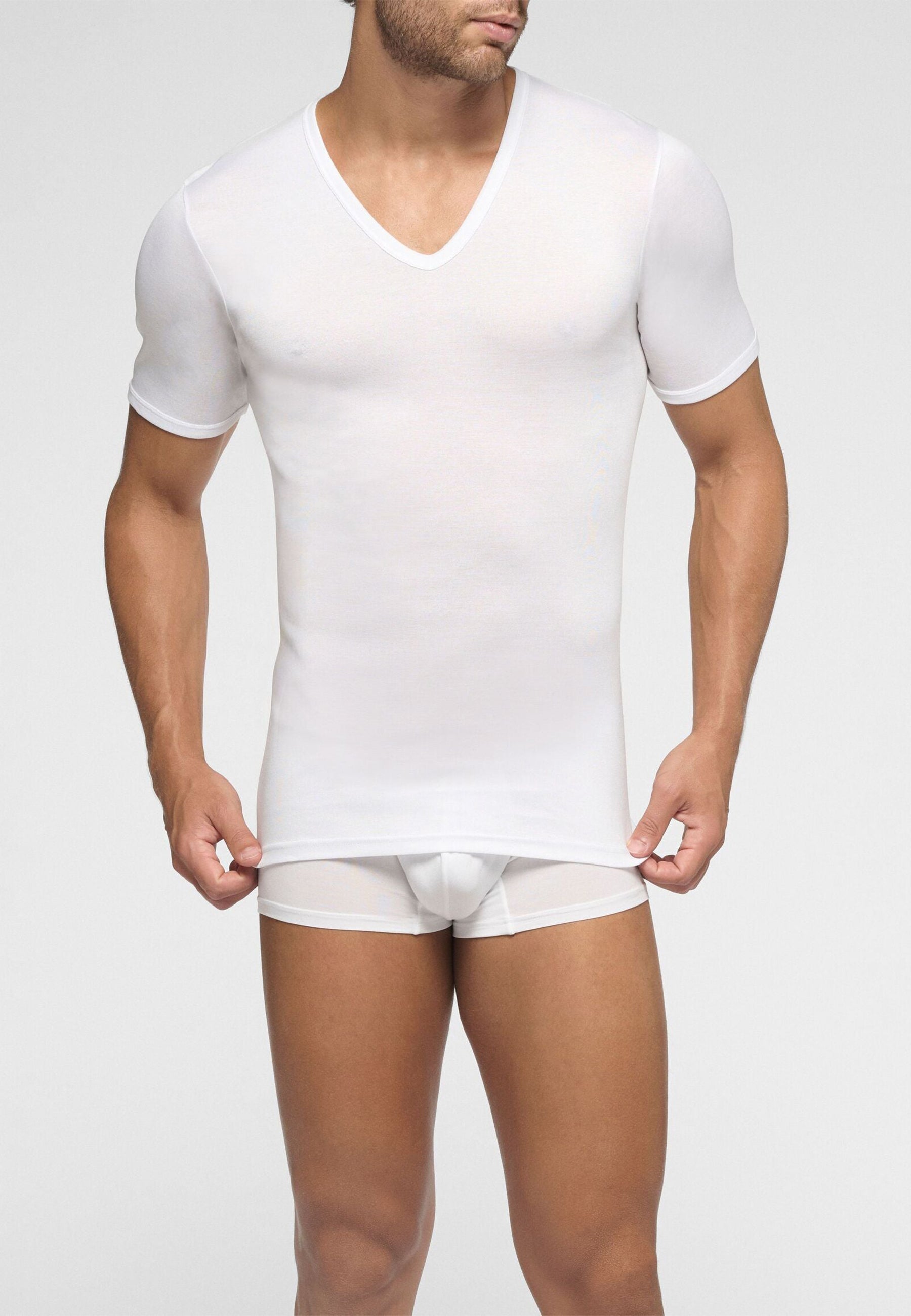 PEROFIL T-shirt M/M Scollo V 100% Filo Scozia