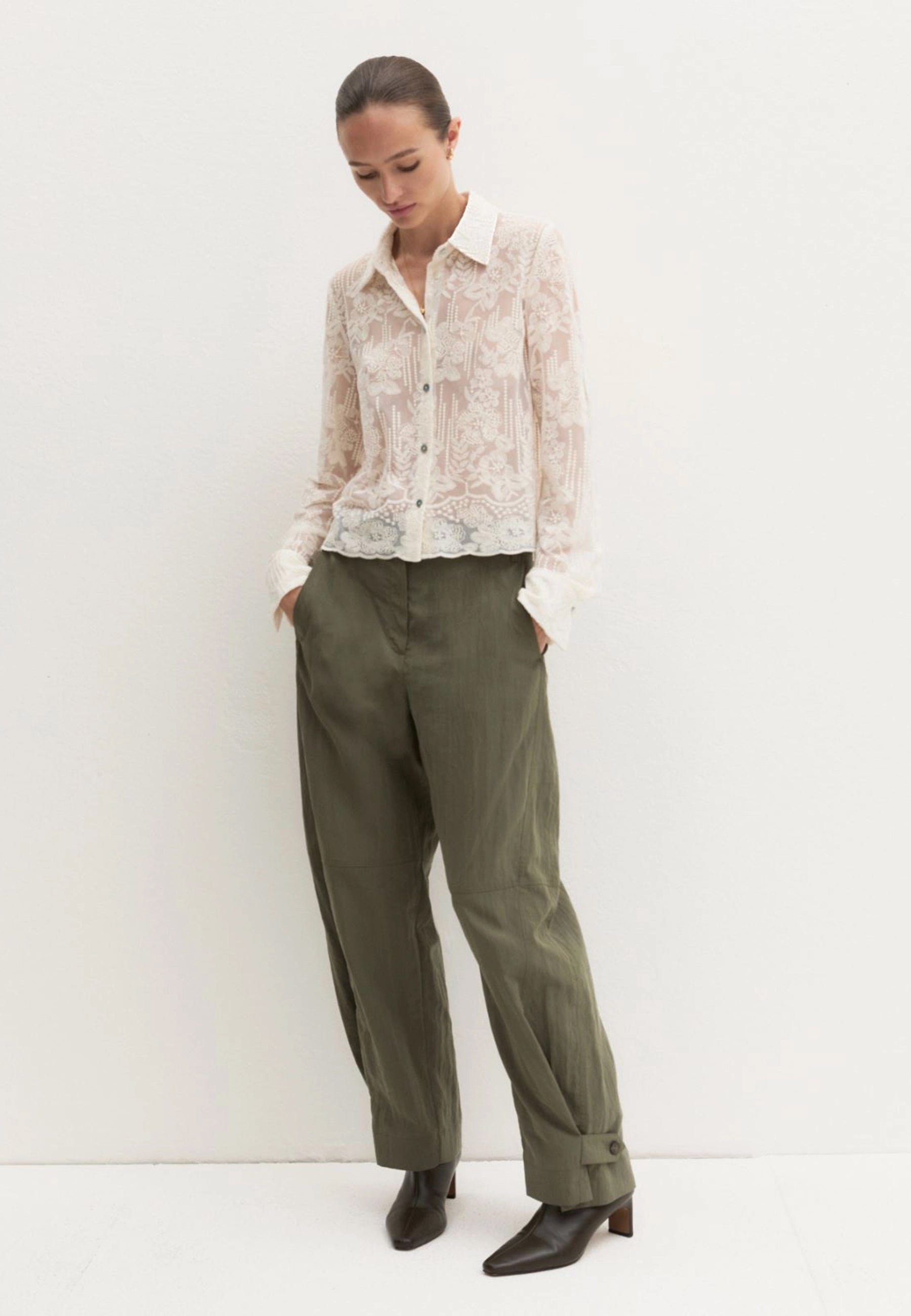 EMME MARELLA Camicia Donna Lunga in Pizzo COSETTA