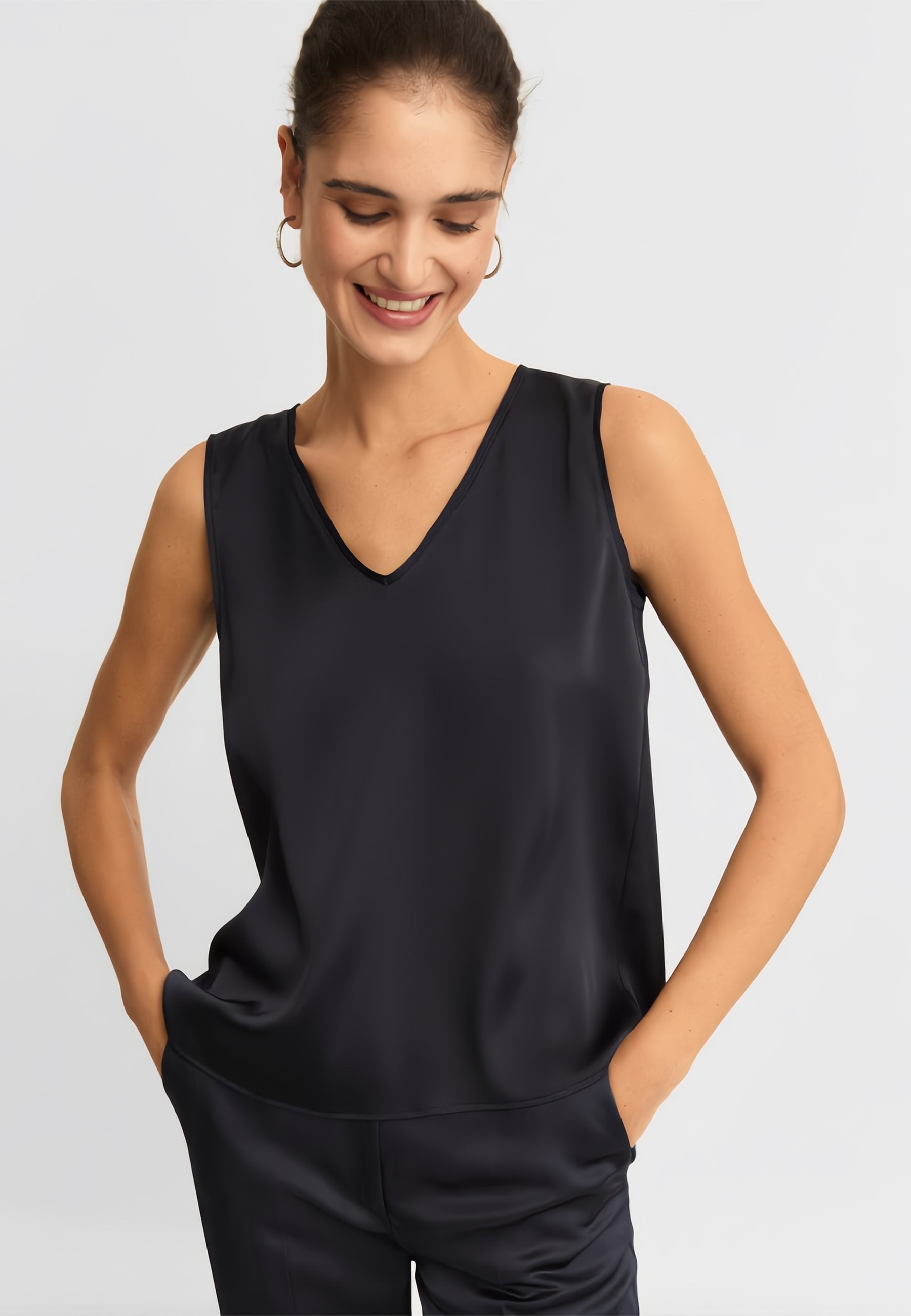 EMME MARELLA Top Donna Giromanica Raso Leggero COTTAGE