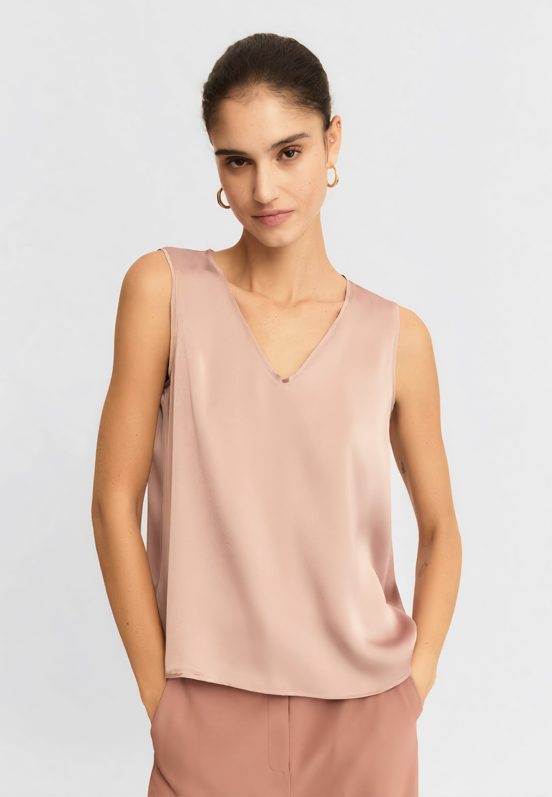 EMME MARELLA Top Donna Giromanica Raso Leggero COTTAGE