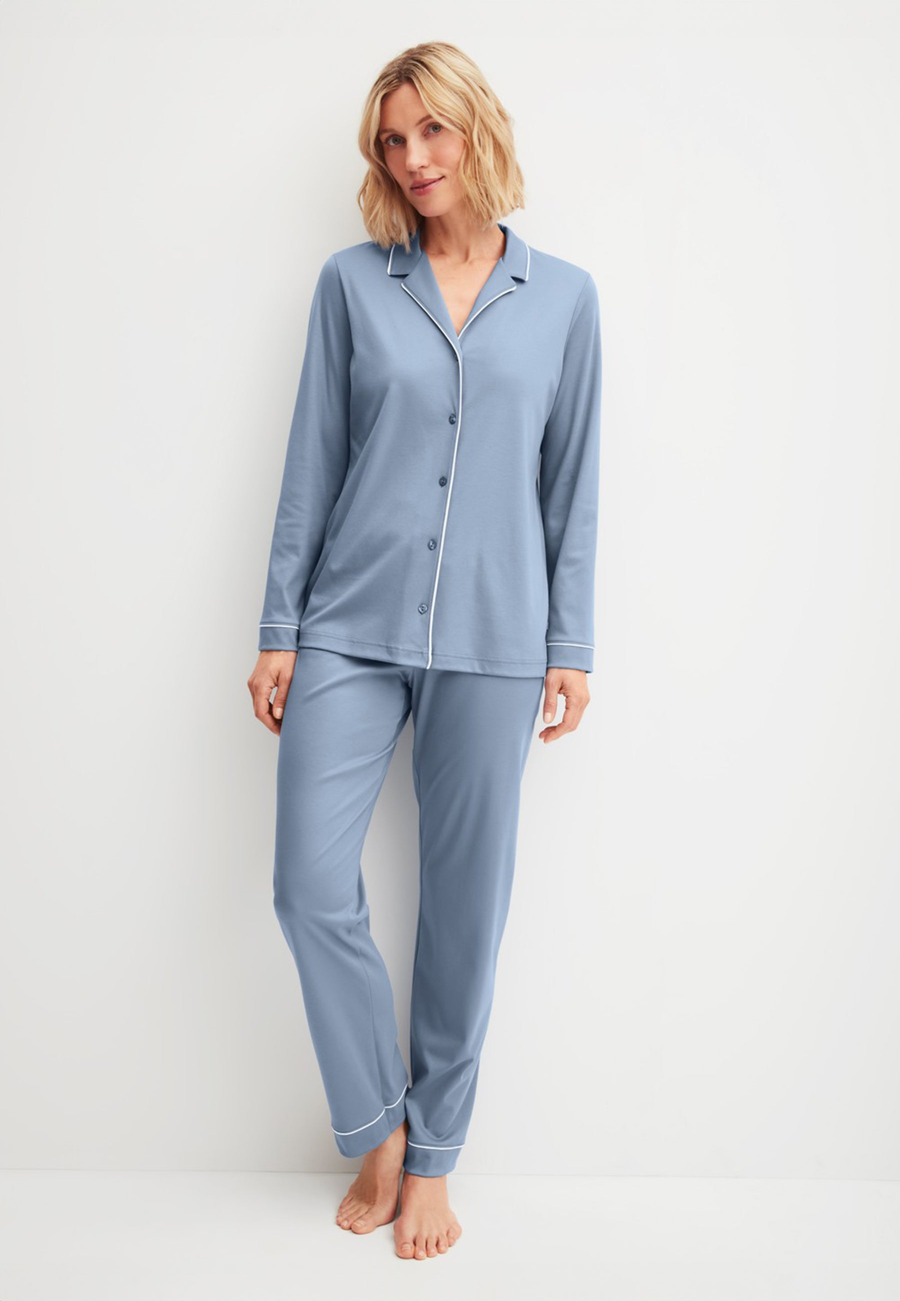 CALIDA Pigiama Donna Lungo Aperto Swiss Cotton ART. 43629