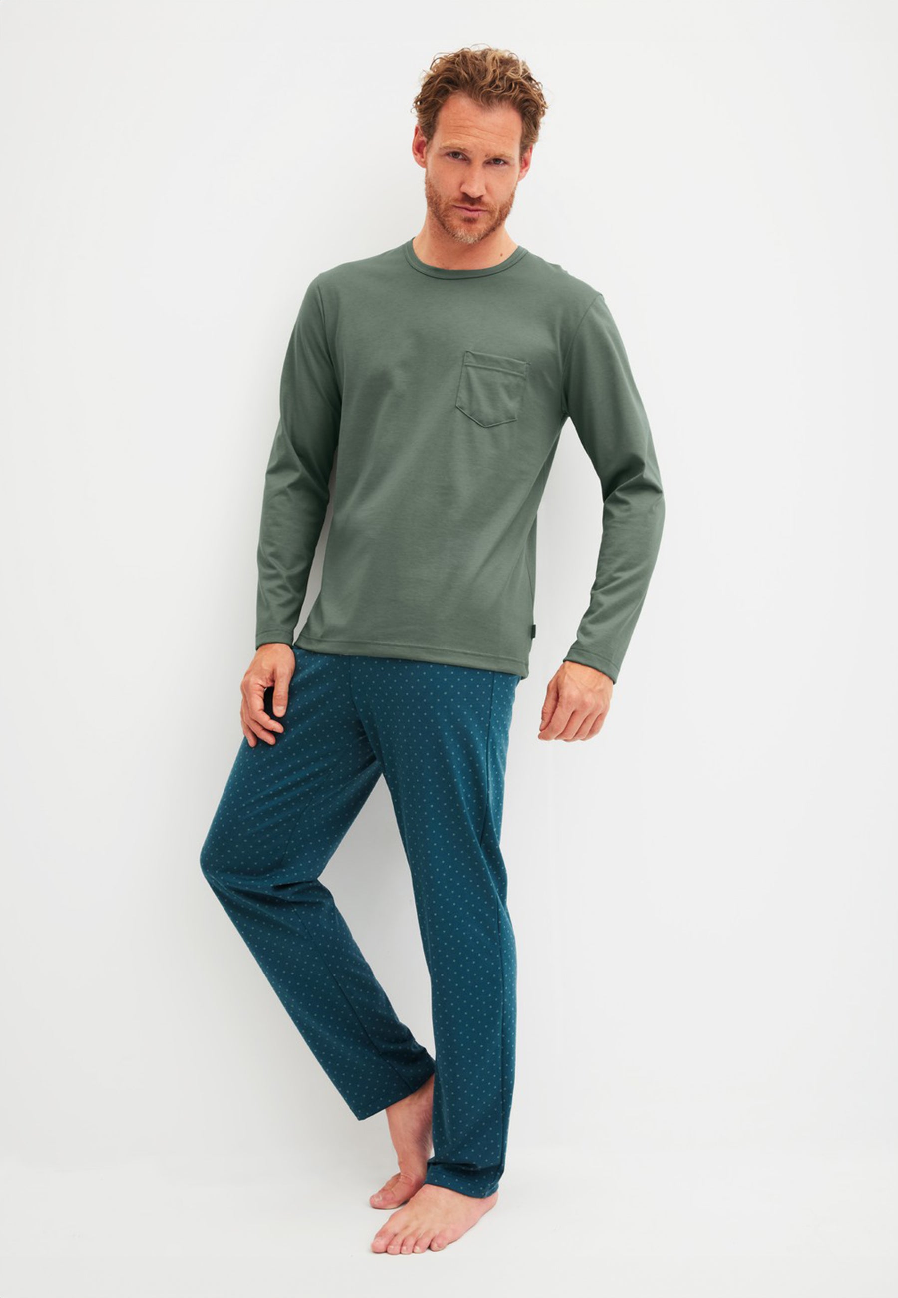 CALIDA Pigiama Uomo Lungo Cotone Jersey Estivo ART. 47387