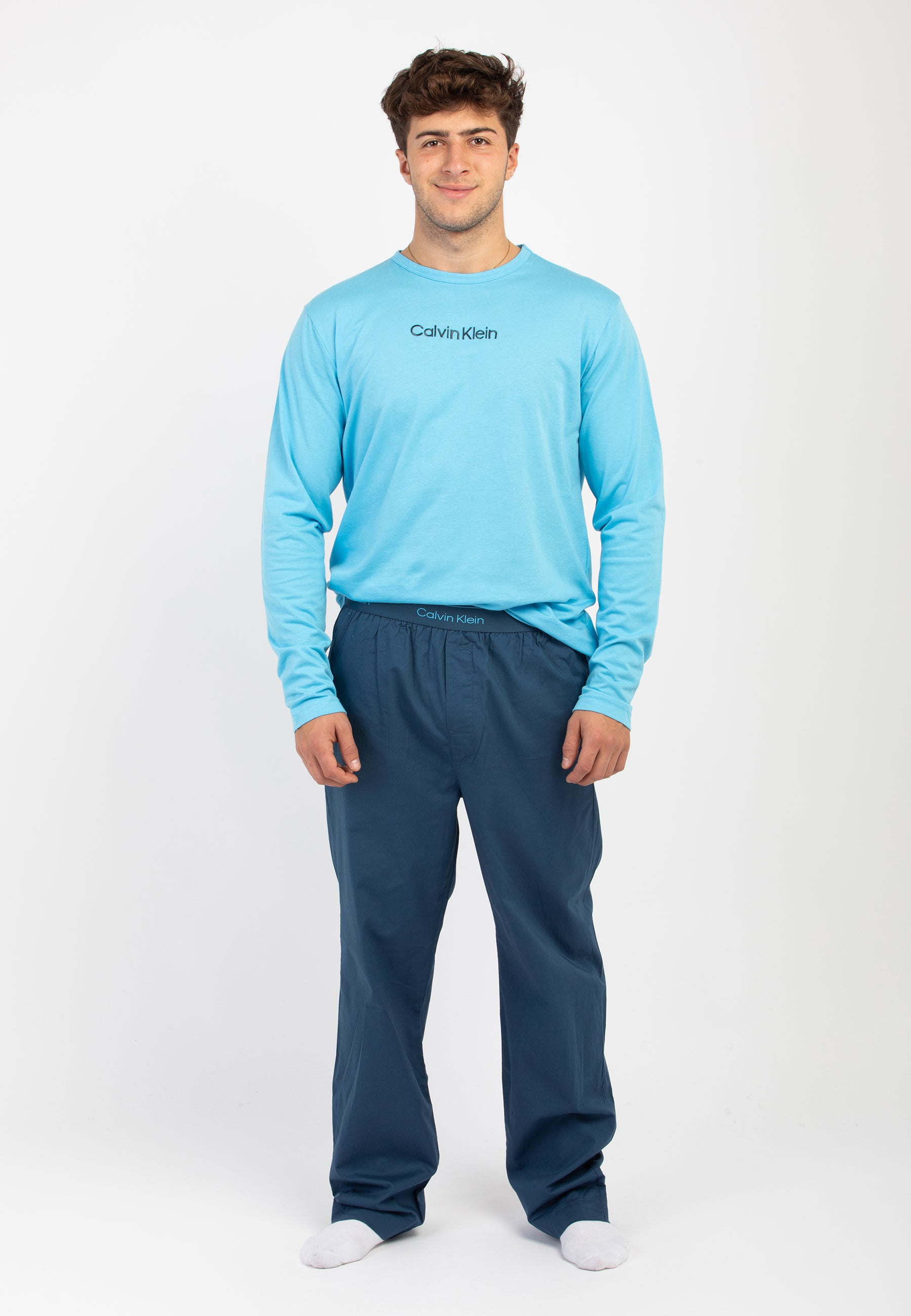 CALVIN KLEIN Completo da casa Pantalone e Maglia Cotone ART. 000NM2771E+2830