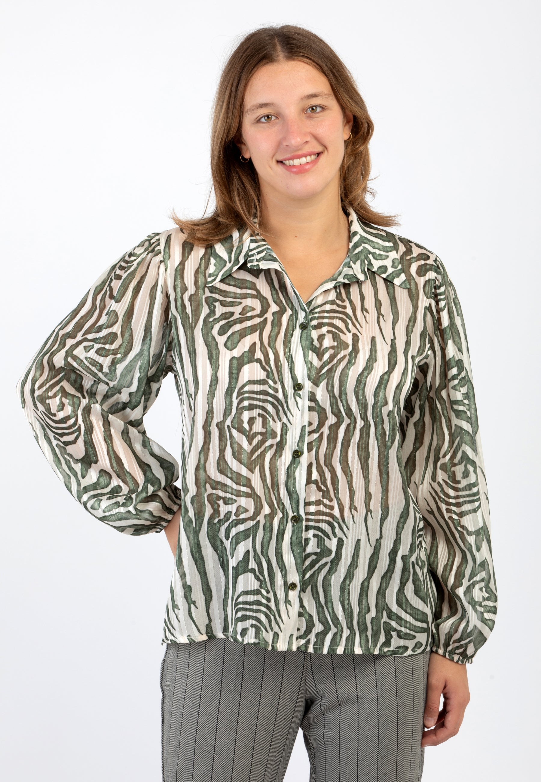 CARLA FERRONI Camicia Donna Manica Lunga Fantasia ART. 50003