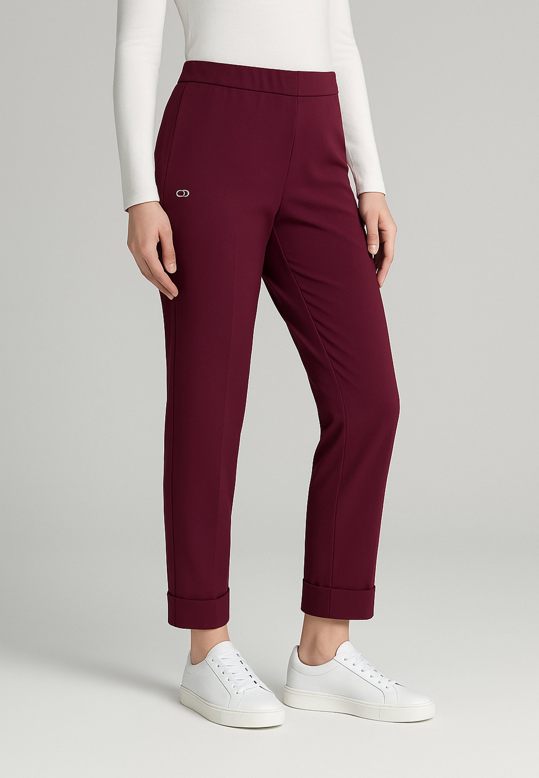 CARLA FERRONI Pantalone Lungo Donna in Punto Milano Morbido e Caldo ART. 70033