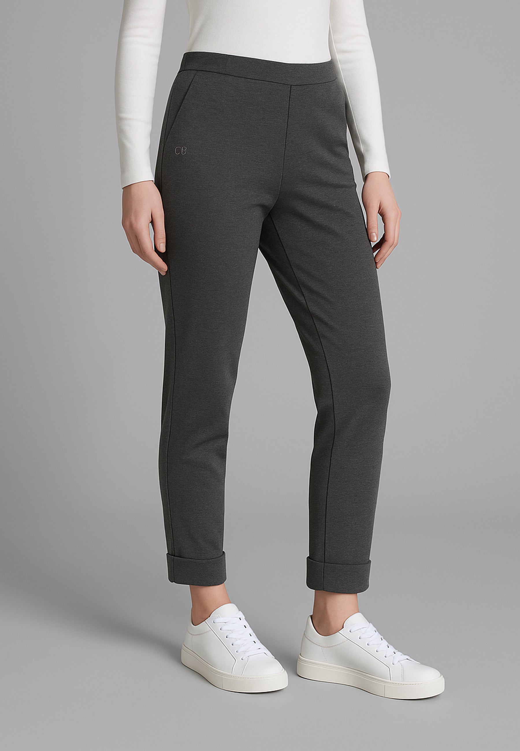 CARLA FERRONI Pantalone Lungo Donna in Punto Milano Morbido e Caldo ART. 70033