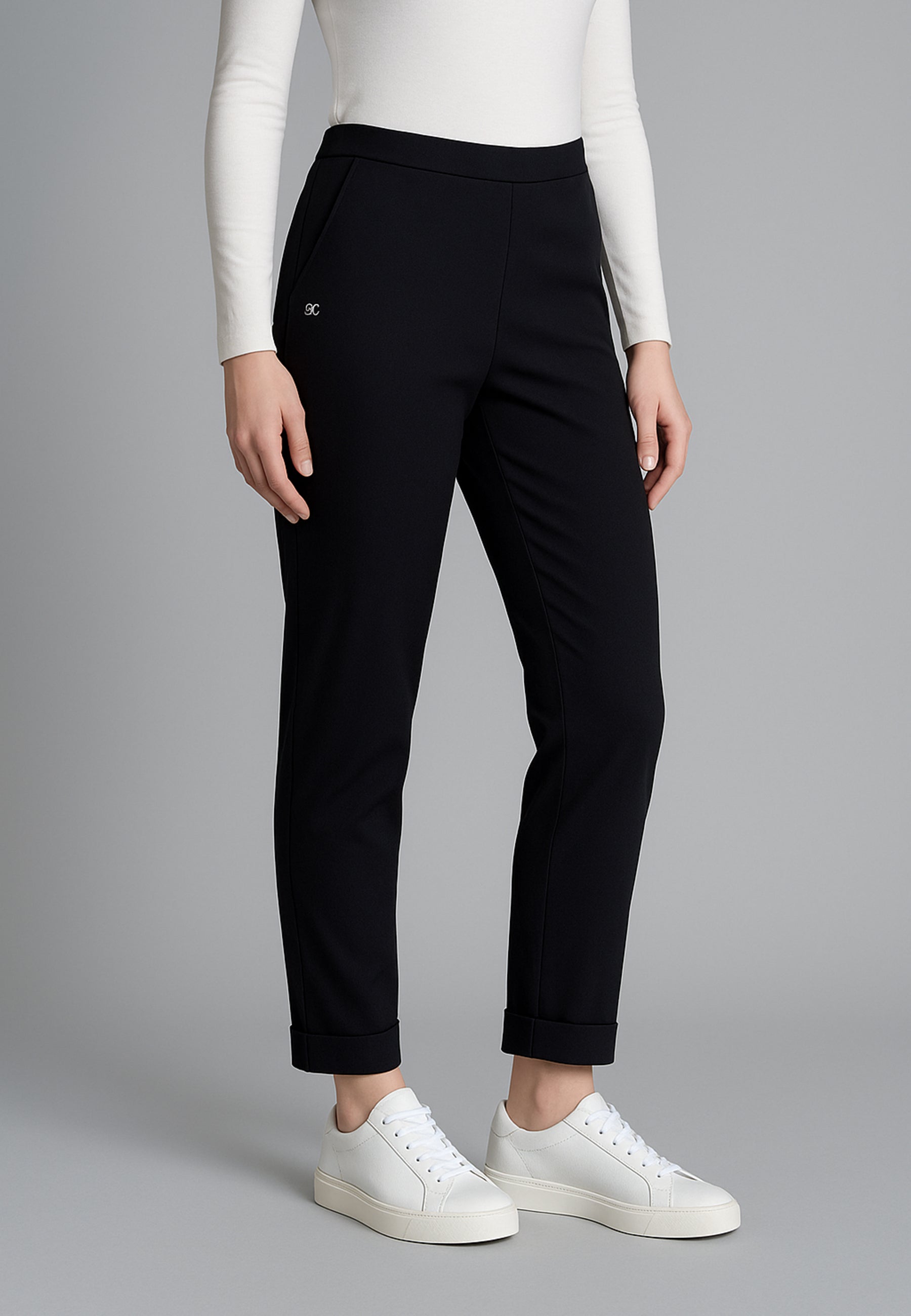 CARLA FERRONI Pantalone Lungo Donna in Punto Milano Morbido e Caldo ART. 70033