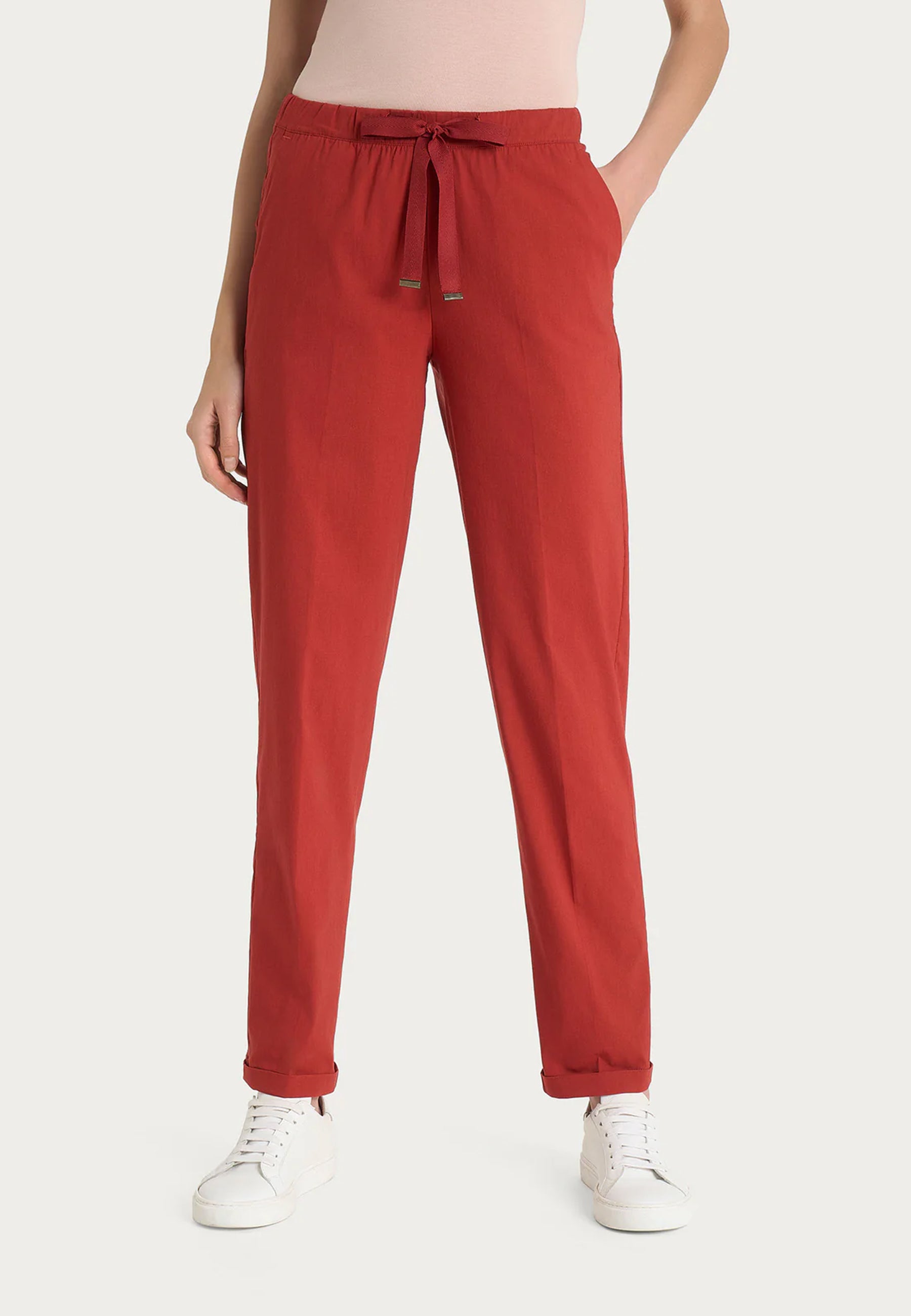 RAGNO Pantalone Lungo Donna Coulisse Cotone Estivo DH15PU
