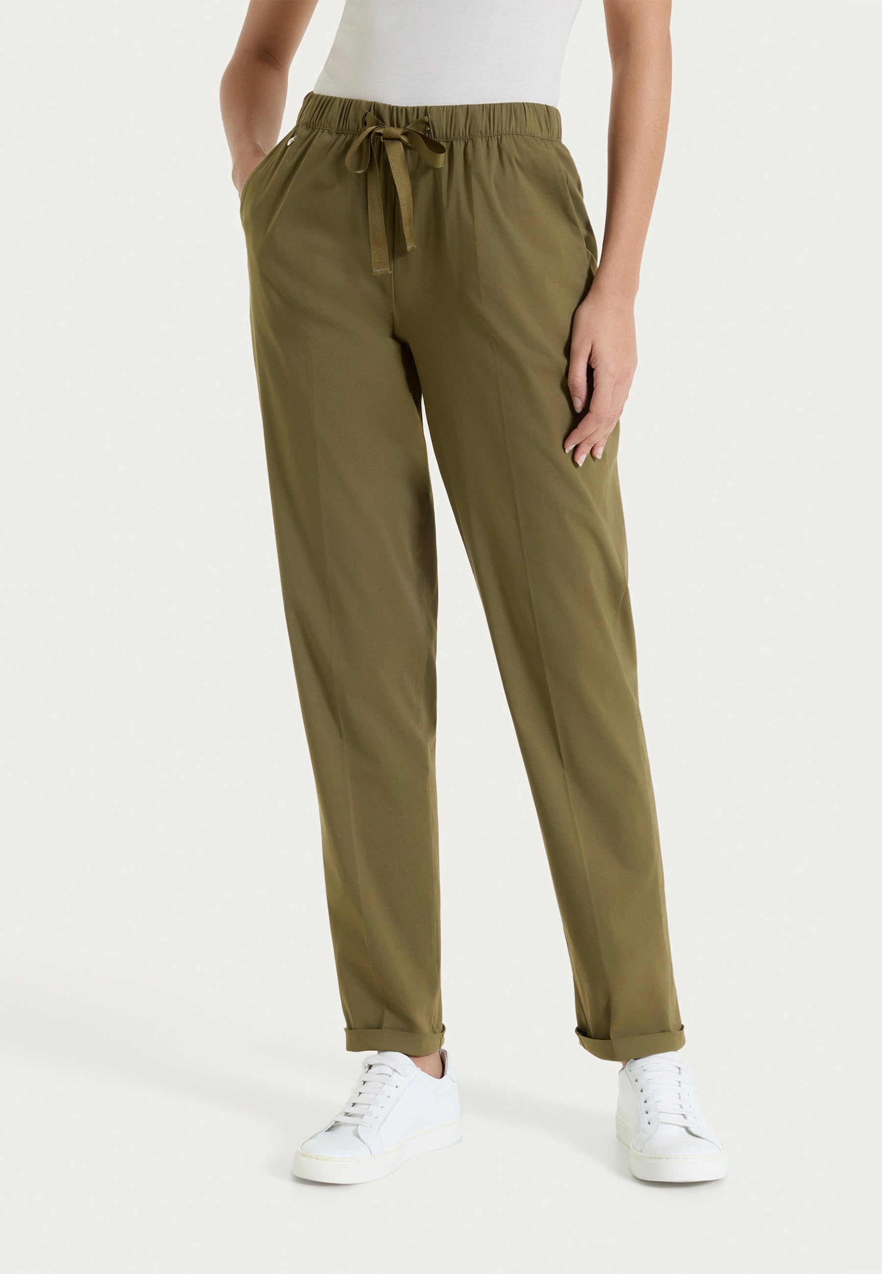 RAGNO Pantalone Lungo Donna Coulisse Cotone Estivo DH15PU
