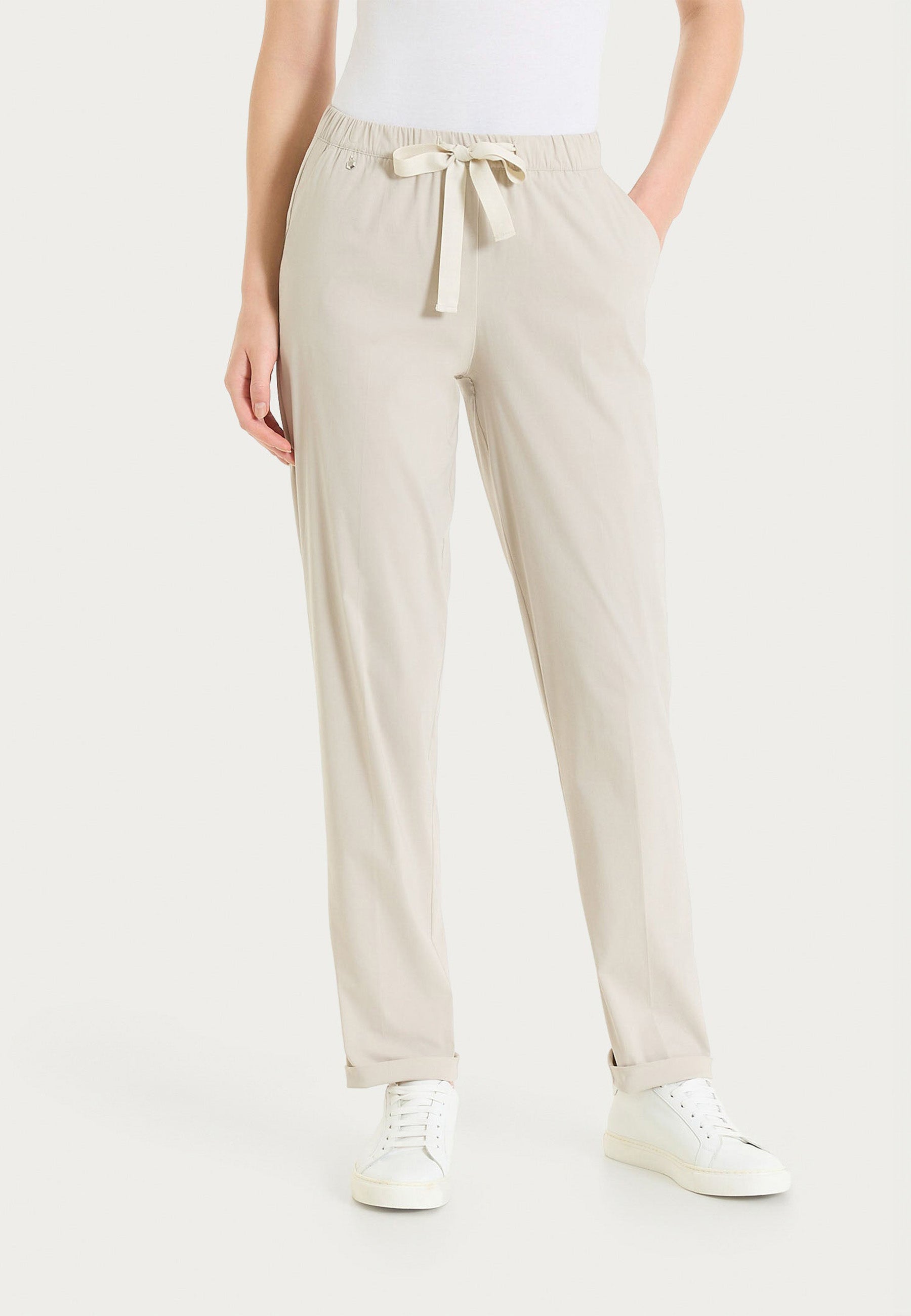 RAGNO Pantalone Lungo Donna Coulisse Cotone Estivo DH15PU