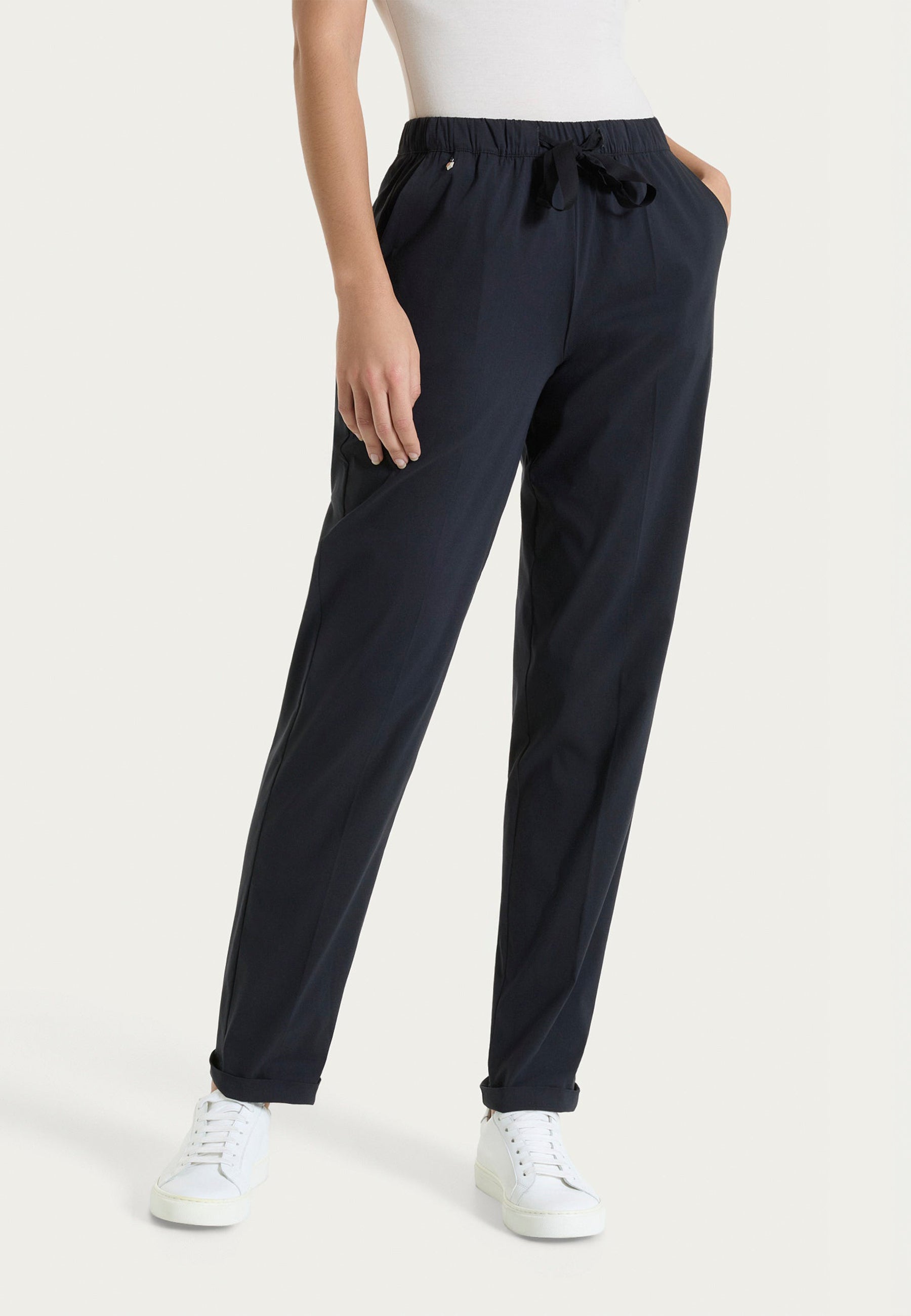 RAGNO Pantalone Lungo Donna Coulisse Cotone Estivo DH15PU