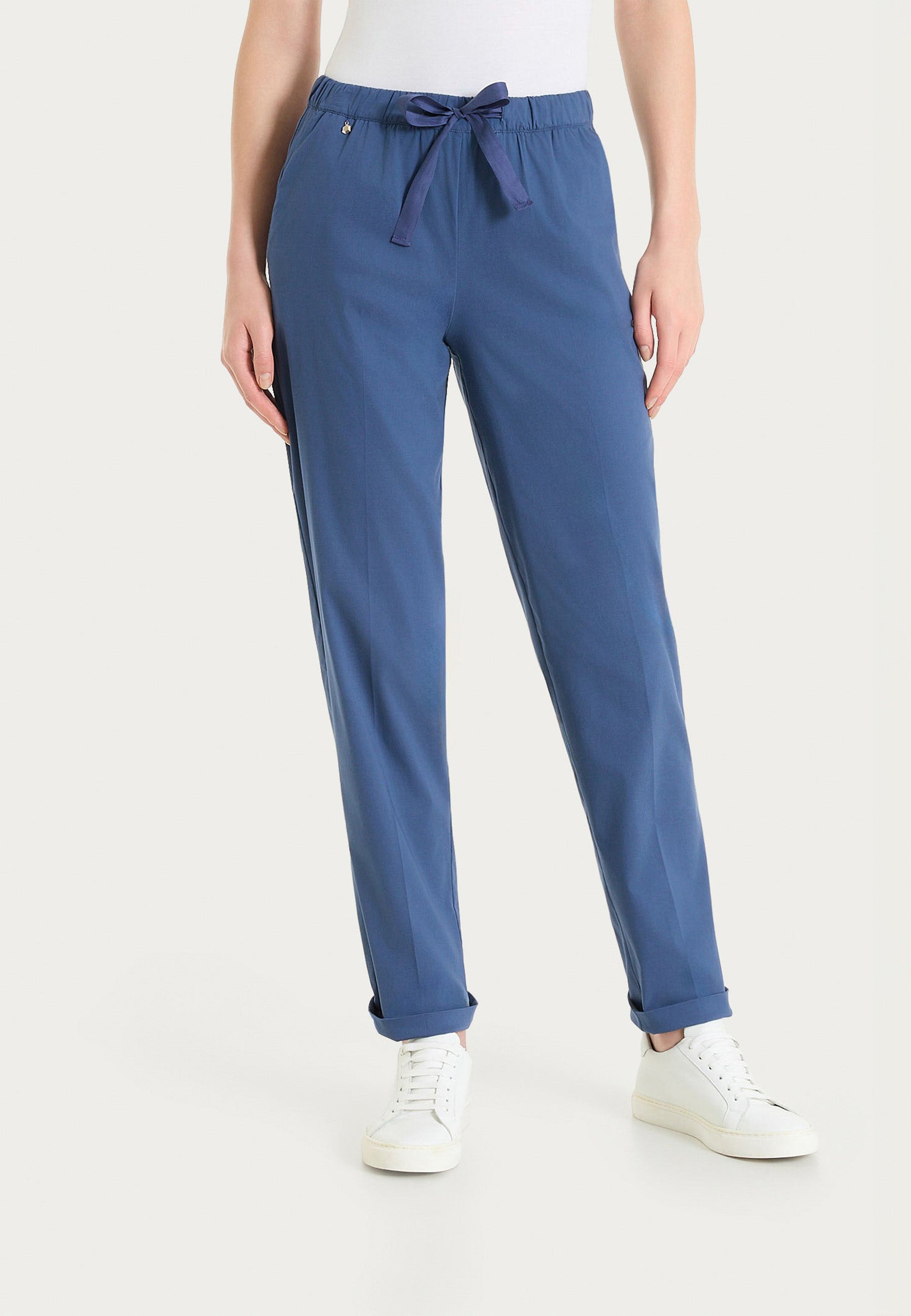 RAGNO Pantalone Lungo Donna Coulisse Cotone Estivo DH15PU