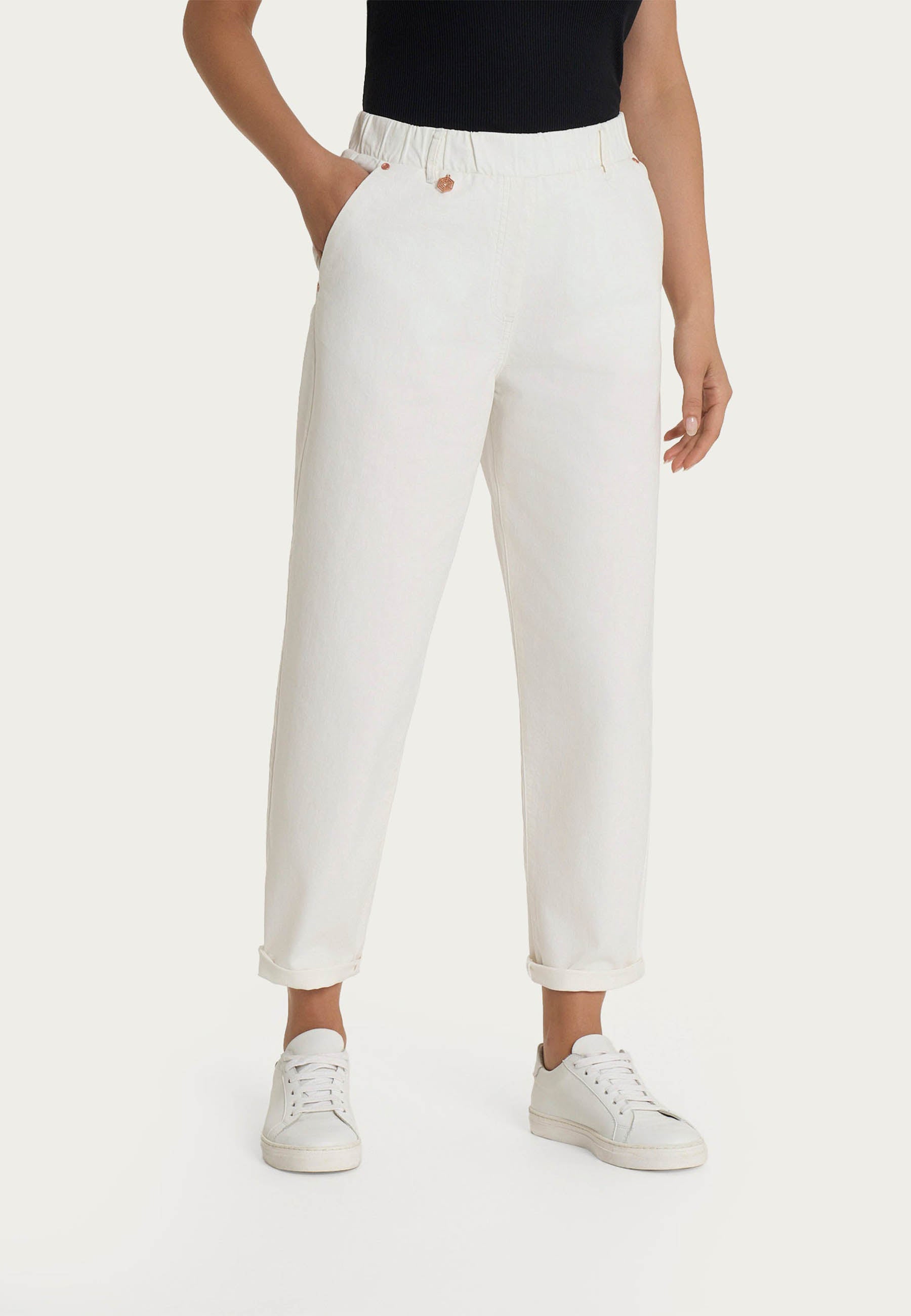 RAGNO Pantalone Lungo Donna Tessuto Jeans Cotone Leggero DN18P7