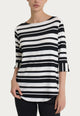 Maglia Donna Manica Tre Quarti A Righe Viscosa Leggera RAGNO DP55TW