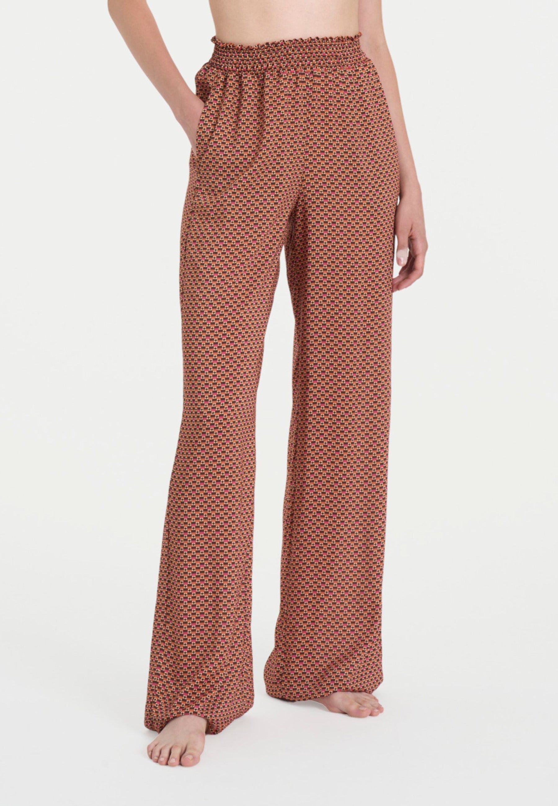 Pantalone Donna Lungo Fantasia 100% Viscosa Leggera DQ02PE