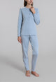 RAGNO Pigiama Donna Lungo Cotone Interlock Felpato DR94N1