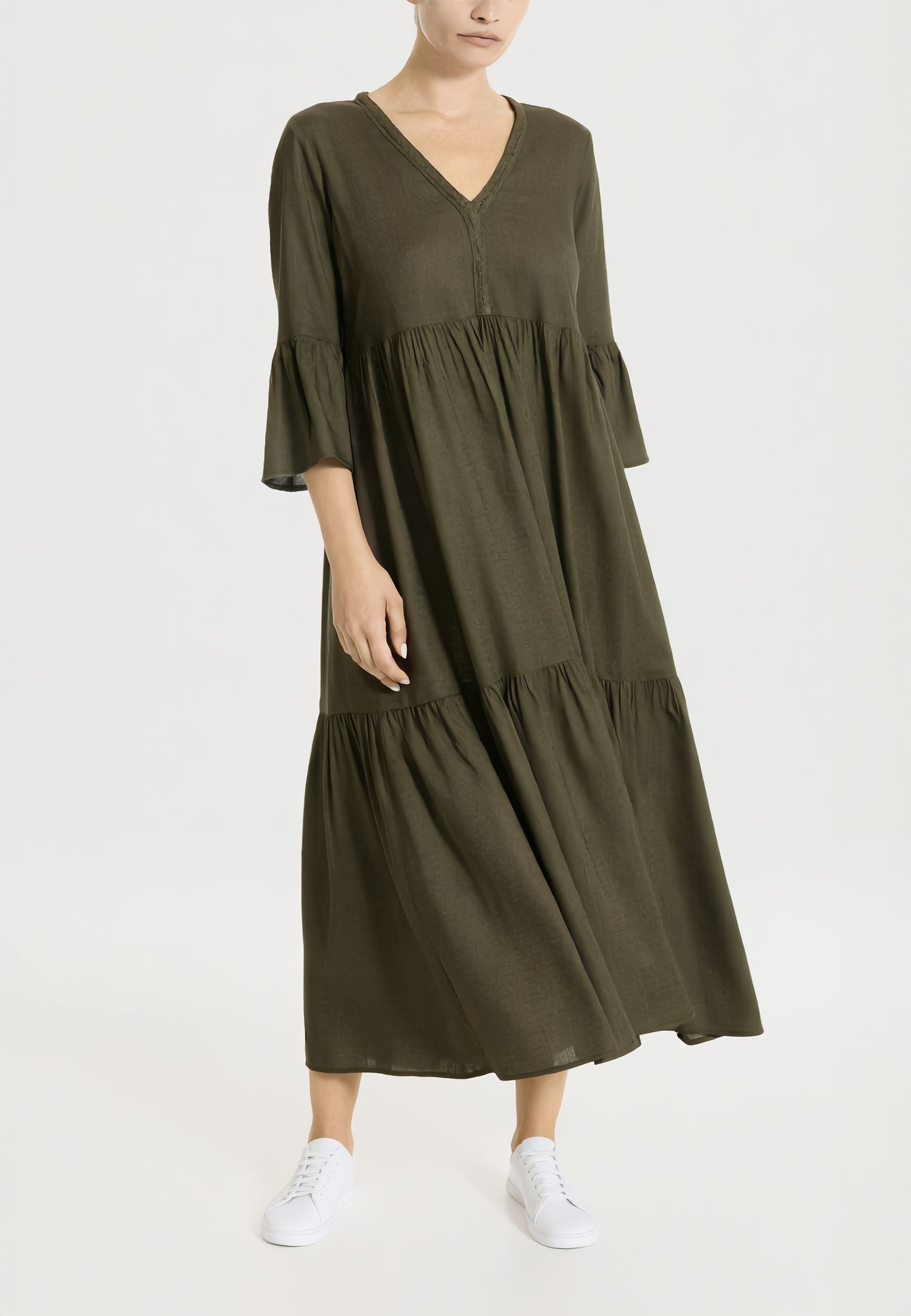 RAGNO Abito Donna Manica 3/4 Mussola Viscosa Estiva DS10DG