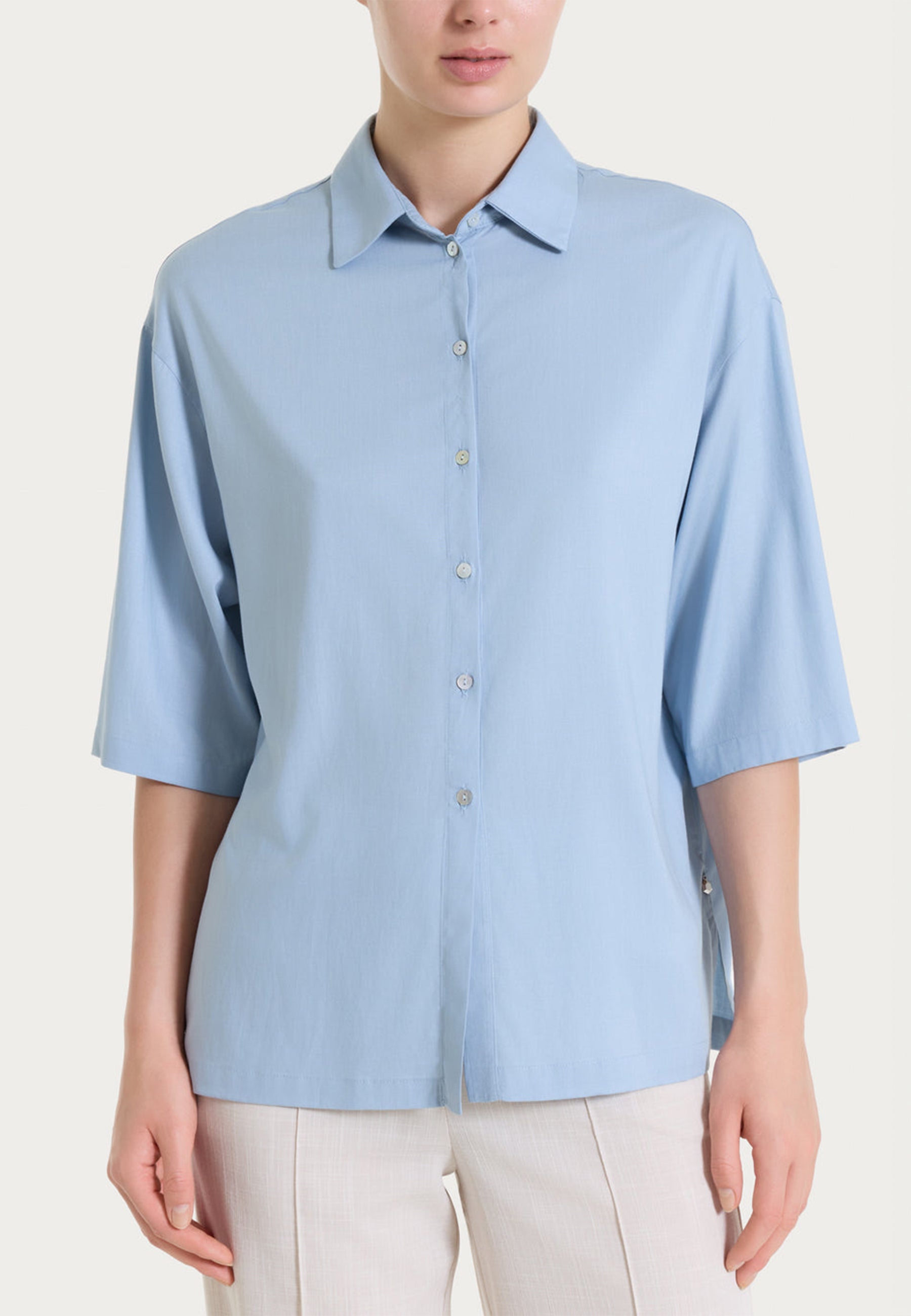 RAGNO Camicia Donna Manica Lunga Tessuto Estivo DS26SC