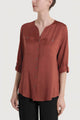 RAGNO Camicia Donna Manica Lunga Scollo a Punta Estivo DS26SI