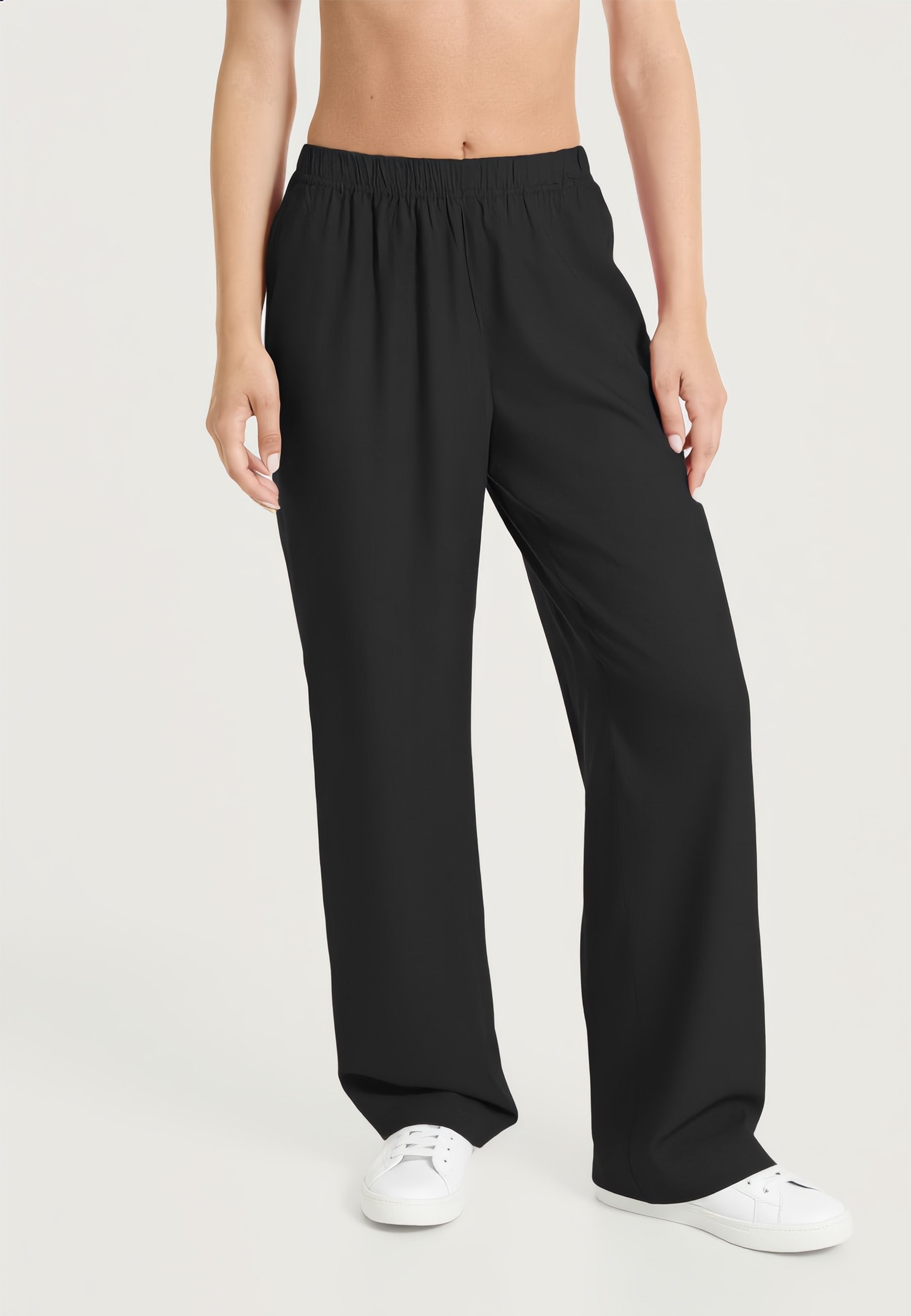 RAGNO Pantalone Lungo Donna in Mussola Viscosa Estiva DS54PE