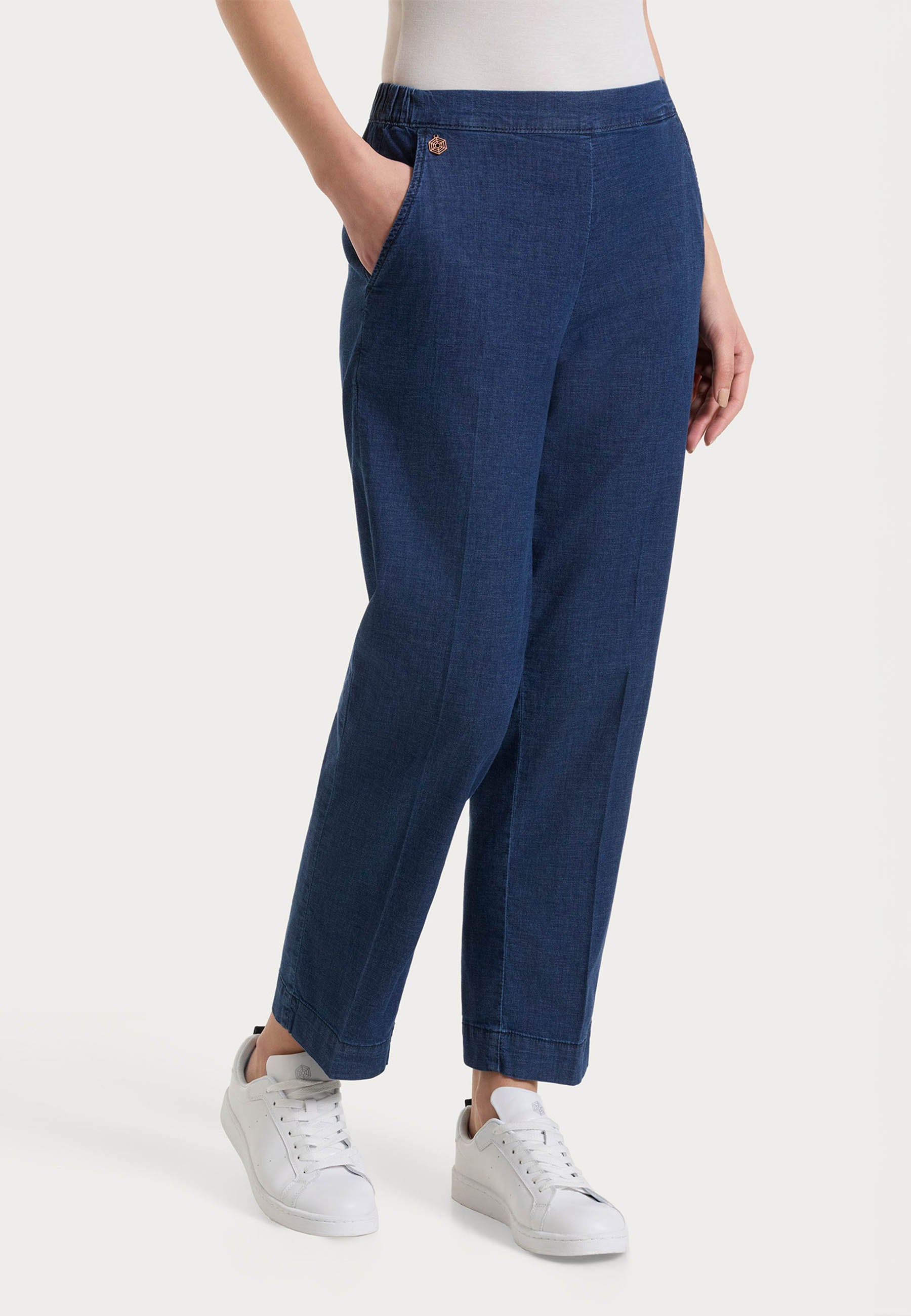 RAGNO Pantalone Lungo Donna Jeans a Sigaretta Estivo DS87PP