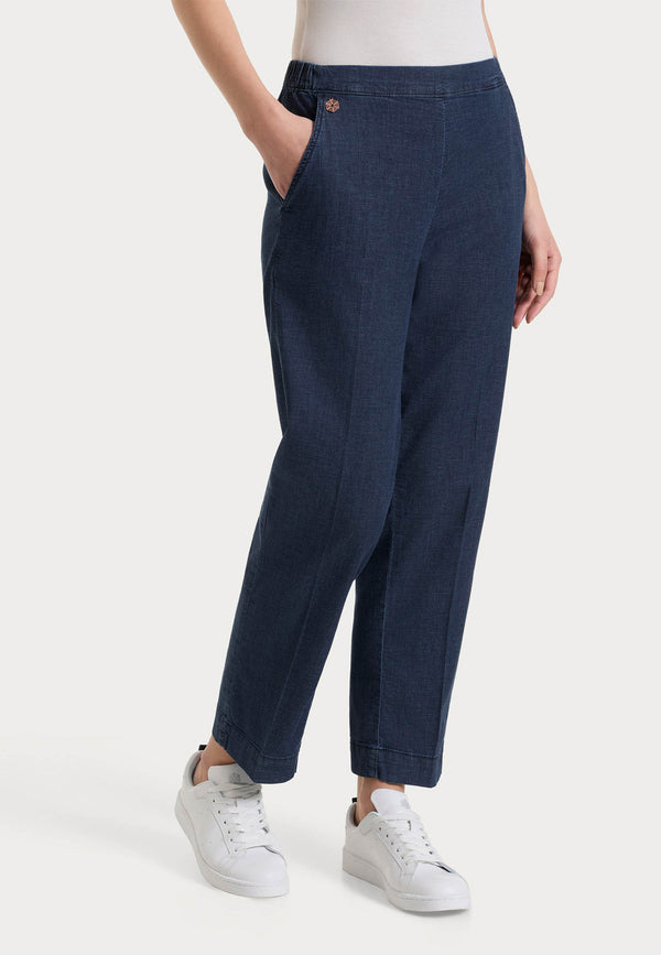 RAGNO Pantalone Lungo Donna Jeans a Sigaretta Estivo DS87PP