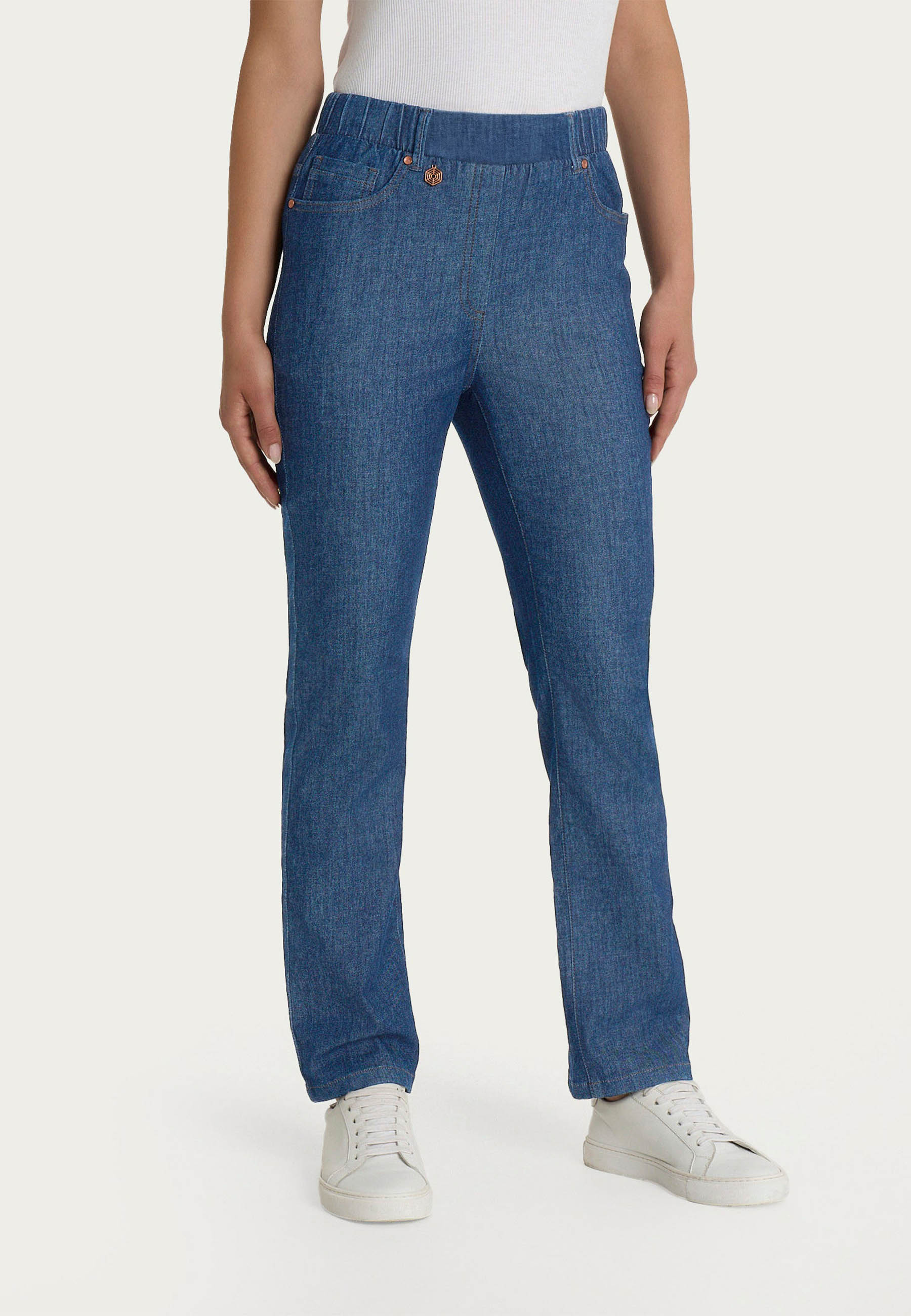 RAGNO Pantalone Lungo Donna Tessuto Jeans Cotone Estivo DN18PP