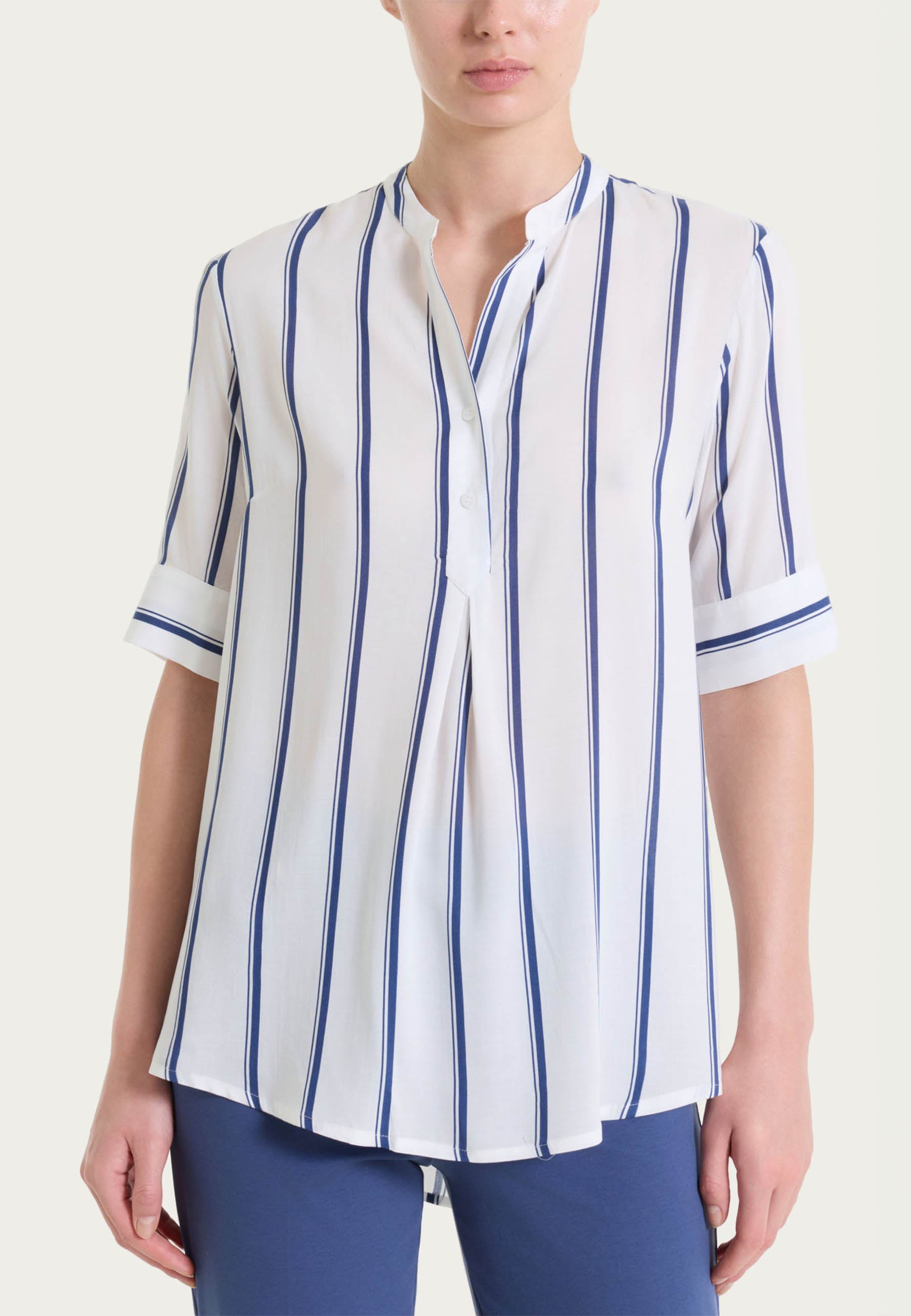 RAGNO Casacca Donna Manica 3/4 Tessuto Leggero Rigata DS92SQ