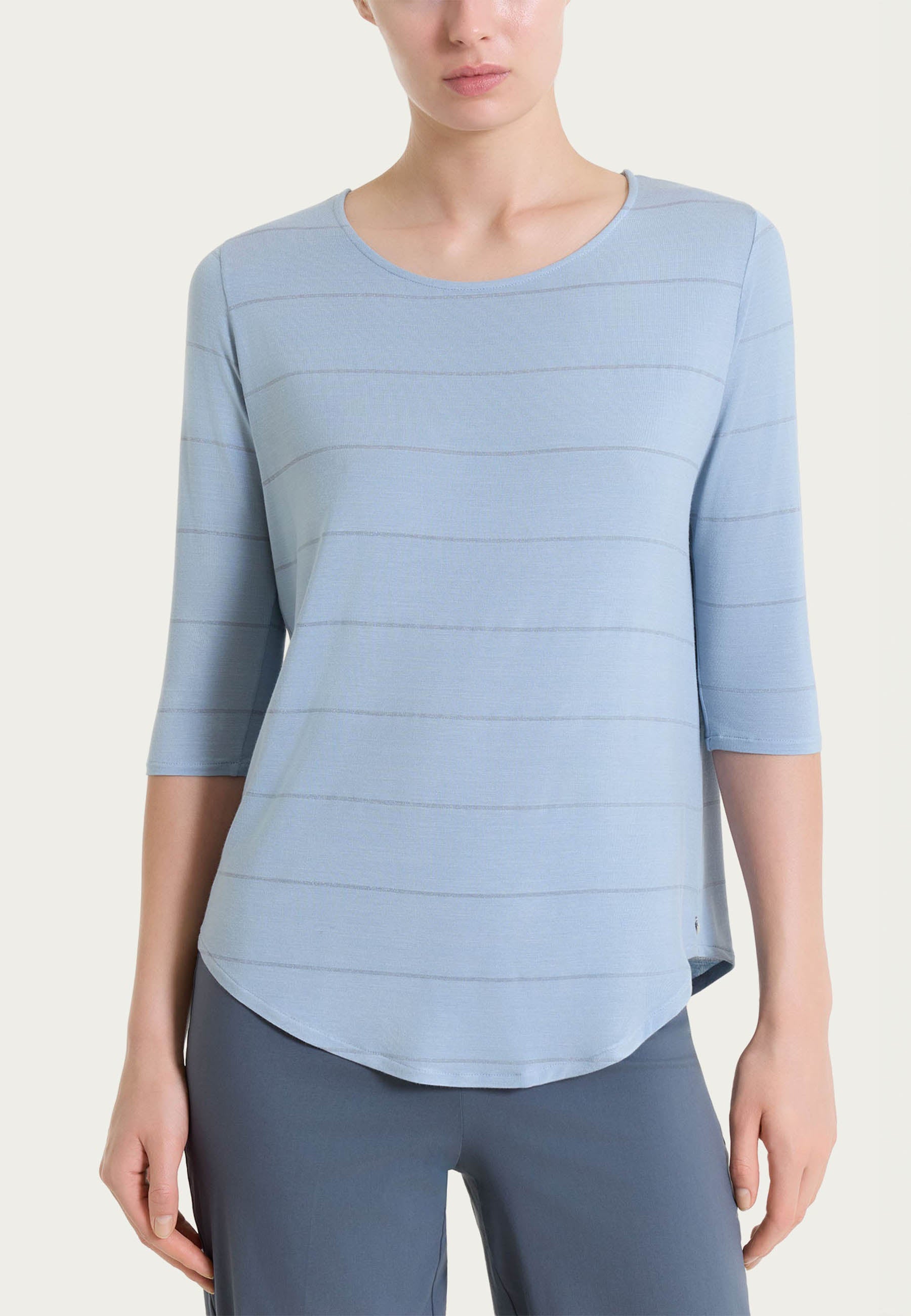 RAGNO Maglia Donna Manica 3/4 Tessuto Leggero Rigato DT15TW